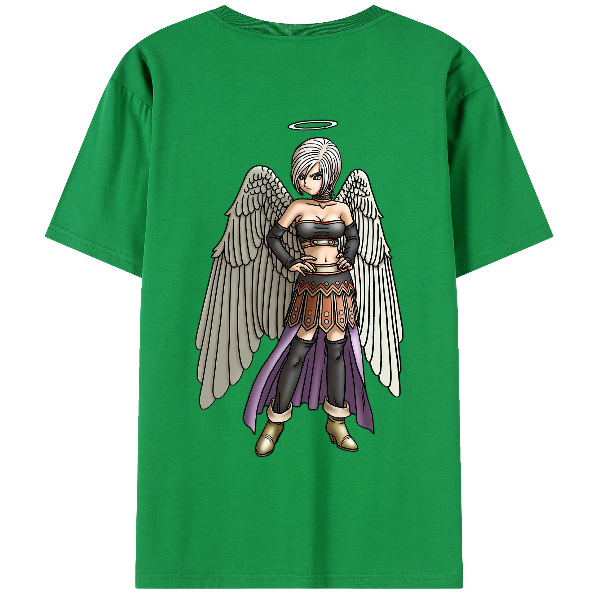 （画像用） ドラゴンクエスト Doragon Kuesuto Dragon Quest 綿100％ メンズ半袖Tシャツ（バックプリント） 通気性