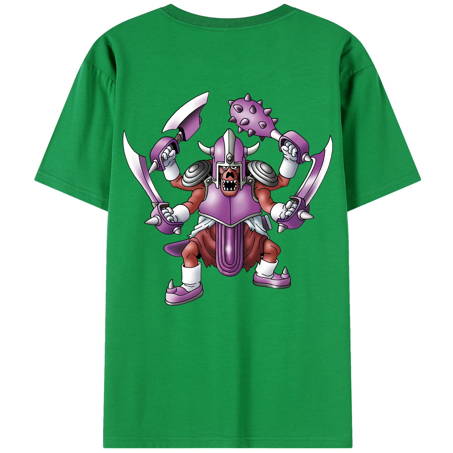 （画像用） ドラゴンクエスト Doragon Kuesuto Dragon Quest 綿100％ メンズ半袖Tシャツ（バックプリント） 通気性