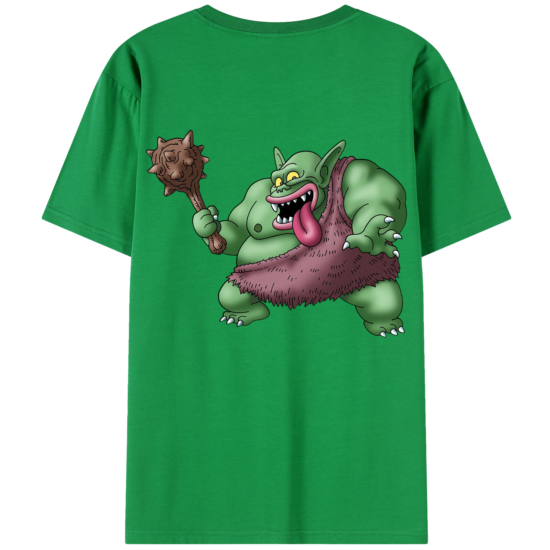 （画像用） ドラゴンクエスト Doragon Kuesuto Dragon Quest 綿100％ メンズ半袖Tシャツ（バックプリント） 通気性