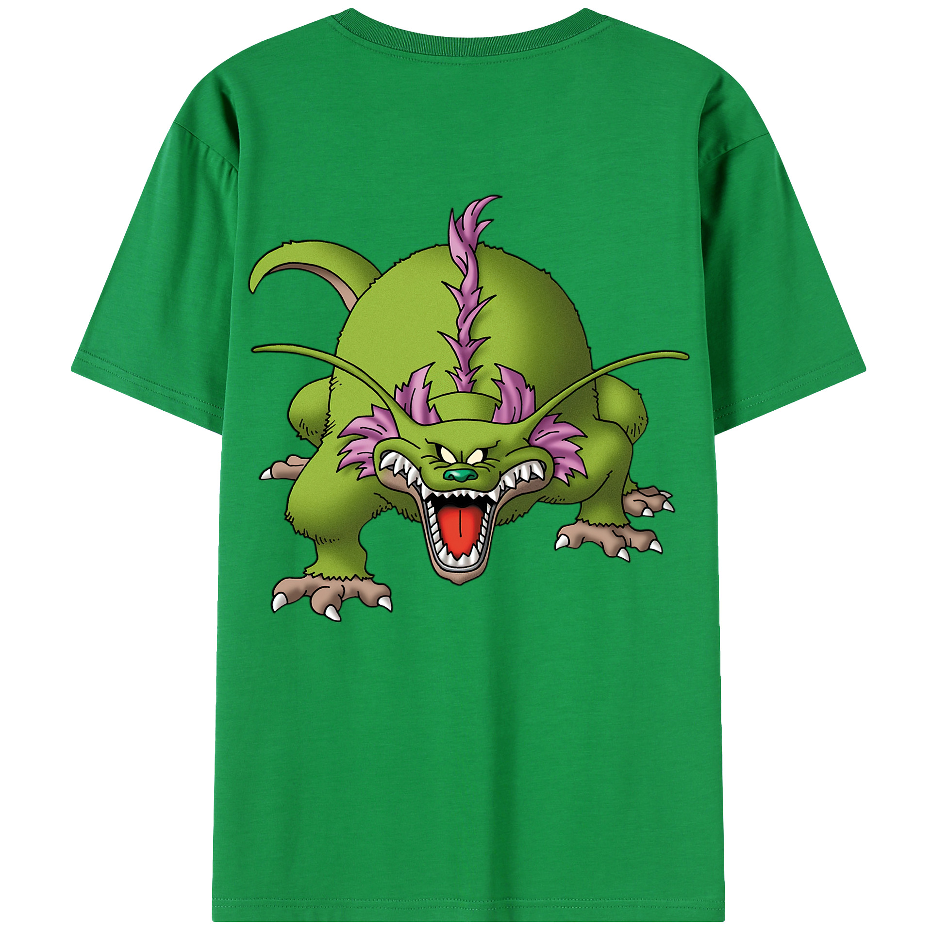 （画像用） ドラゴンクエスト Doragon Kuesuto Dragon Quest 綿100％ メンズ半袖Tシャツ（バックプリント） 通気性