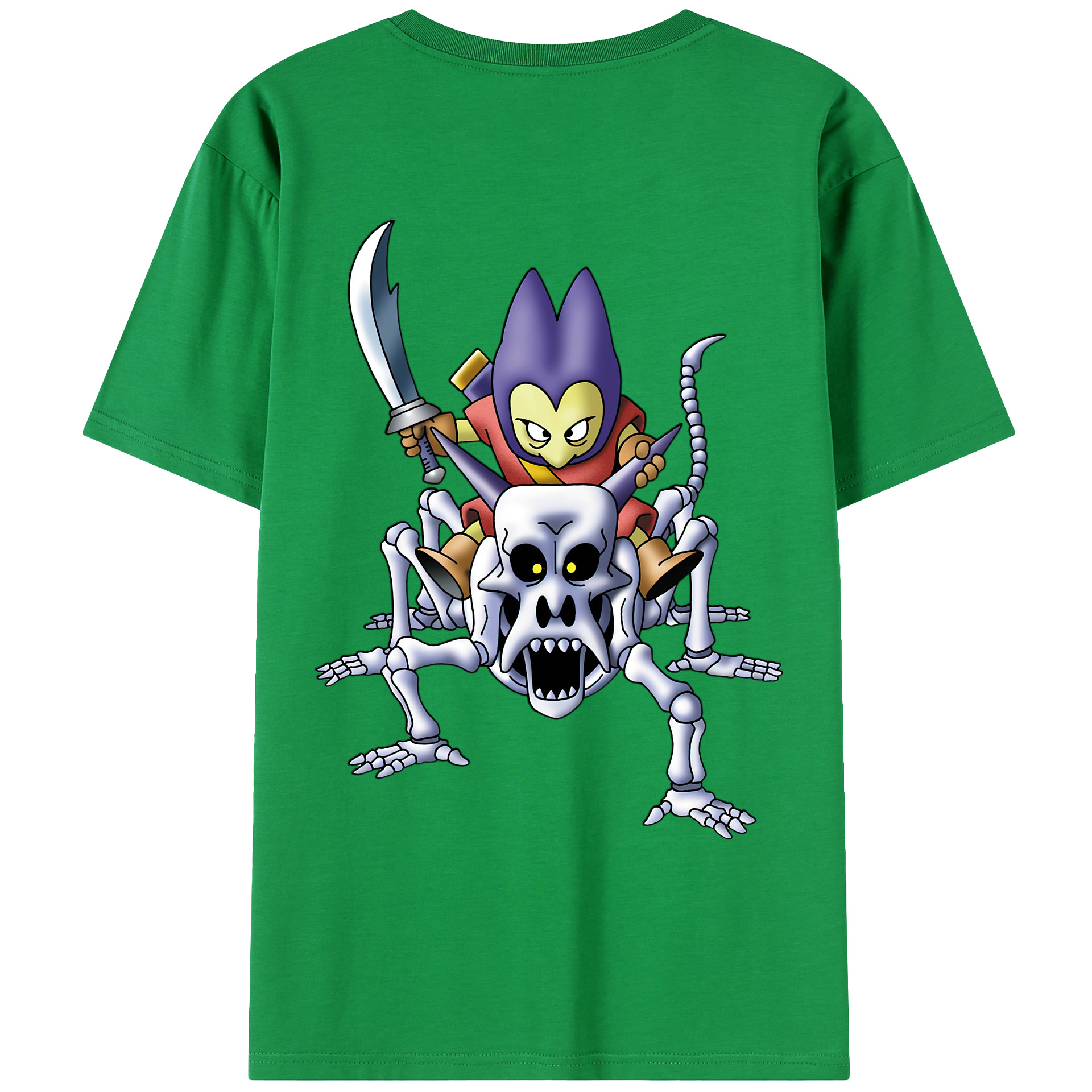 （画像用） ドラゴンクエスト Doragon Kuesuto Dragon Quest 綿100％ メンズ半袖Tシャツ（バックプリント） 通気性