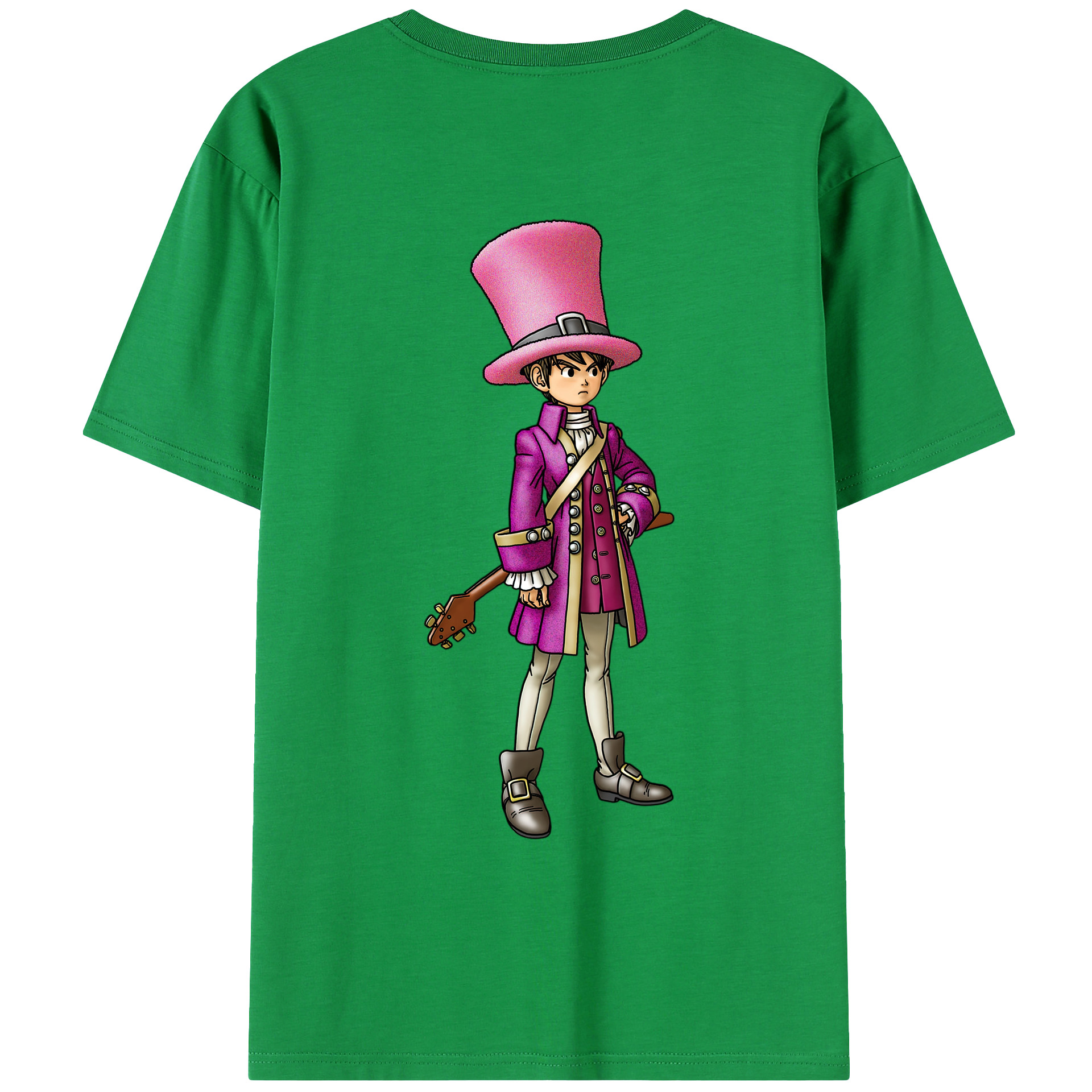 （画像用） ドラゴンクエスト Doragon Kuesuto Dragon Quest 綿100％ メンズ半袖Tシャツ（バックプリント） 通気性