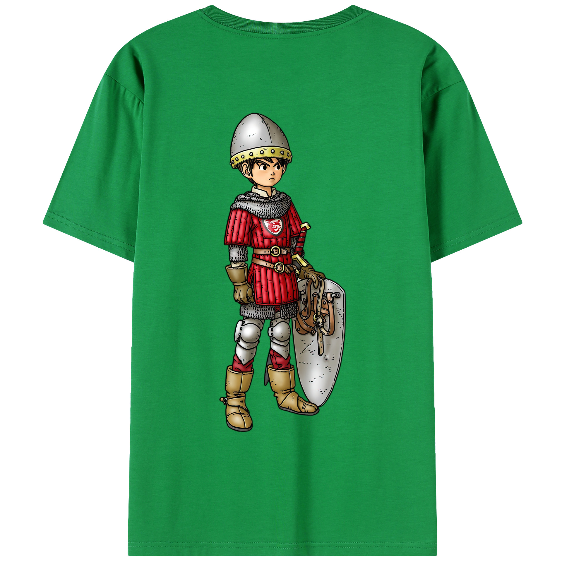 （画像用） ドラゴンクエスト Doragon Kuesuto Dragon Quest 綿100％ メンズ半袖Tシャツ（バックプリント） 通気性