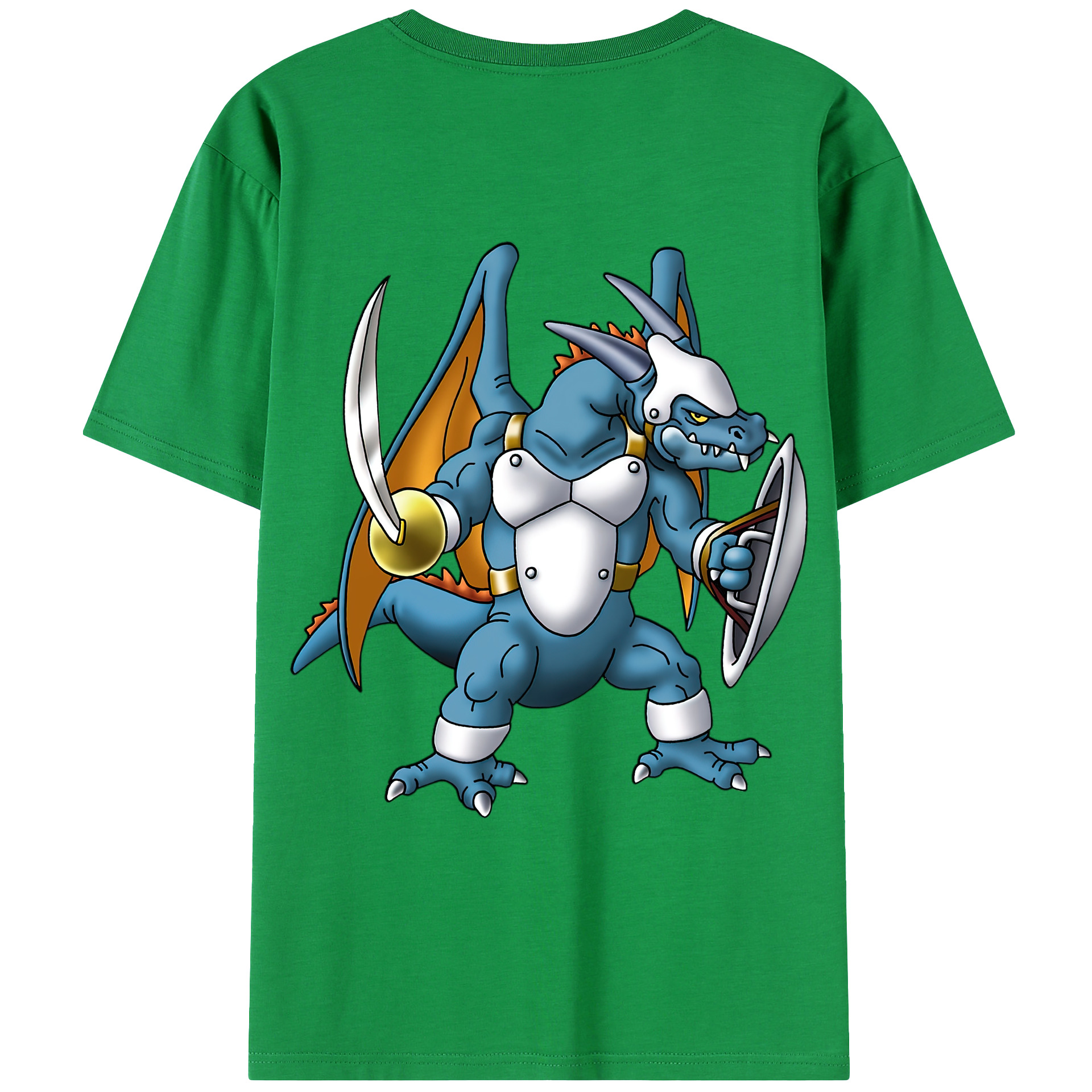 （画像用） ドラゴンクエスト Doragon Kuesuto Dragon Quest 綿100％ メンズ半袖Tシャツ（バックプリント） 通気性