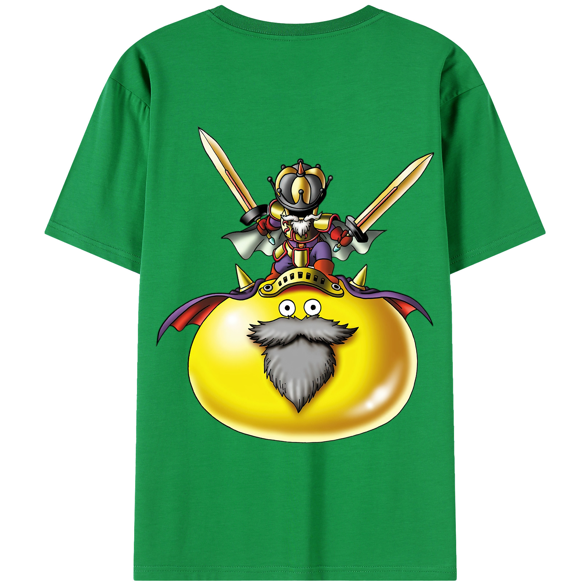 （画像用） ドラゴンクエスト Doragon Kuesuto Dragon Quest 綿100％ メンズ半袖Tシャツ（バックプリント） 通気性