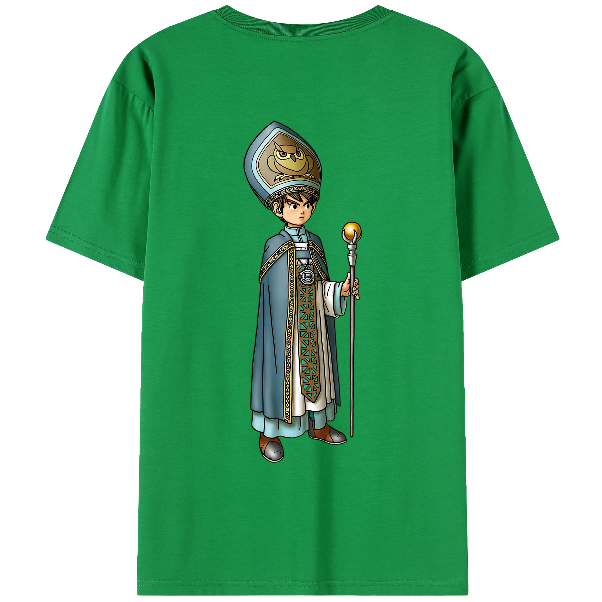 （画像用） ドラゴンクエスト Doragon Kuesuto Dragon Quest 綿100％ メンズ半袖Tシャツ（バックプリント） 通気性