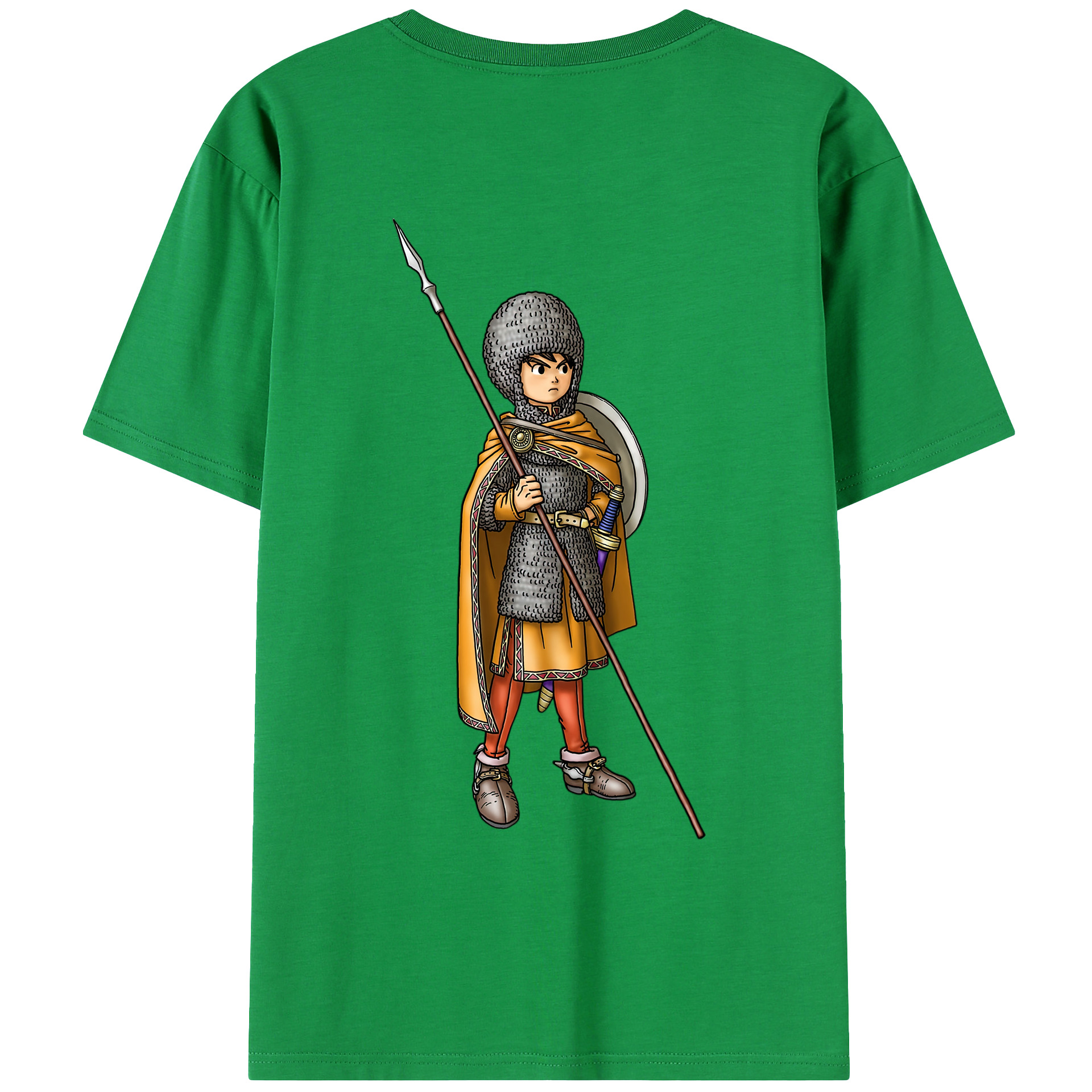 （画像用） ドラゴンクエスト Doragon Kuesuto Dragon Quest 綿100％ メンズ半袖Tシャツ（バックプリント） 通気性