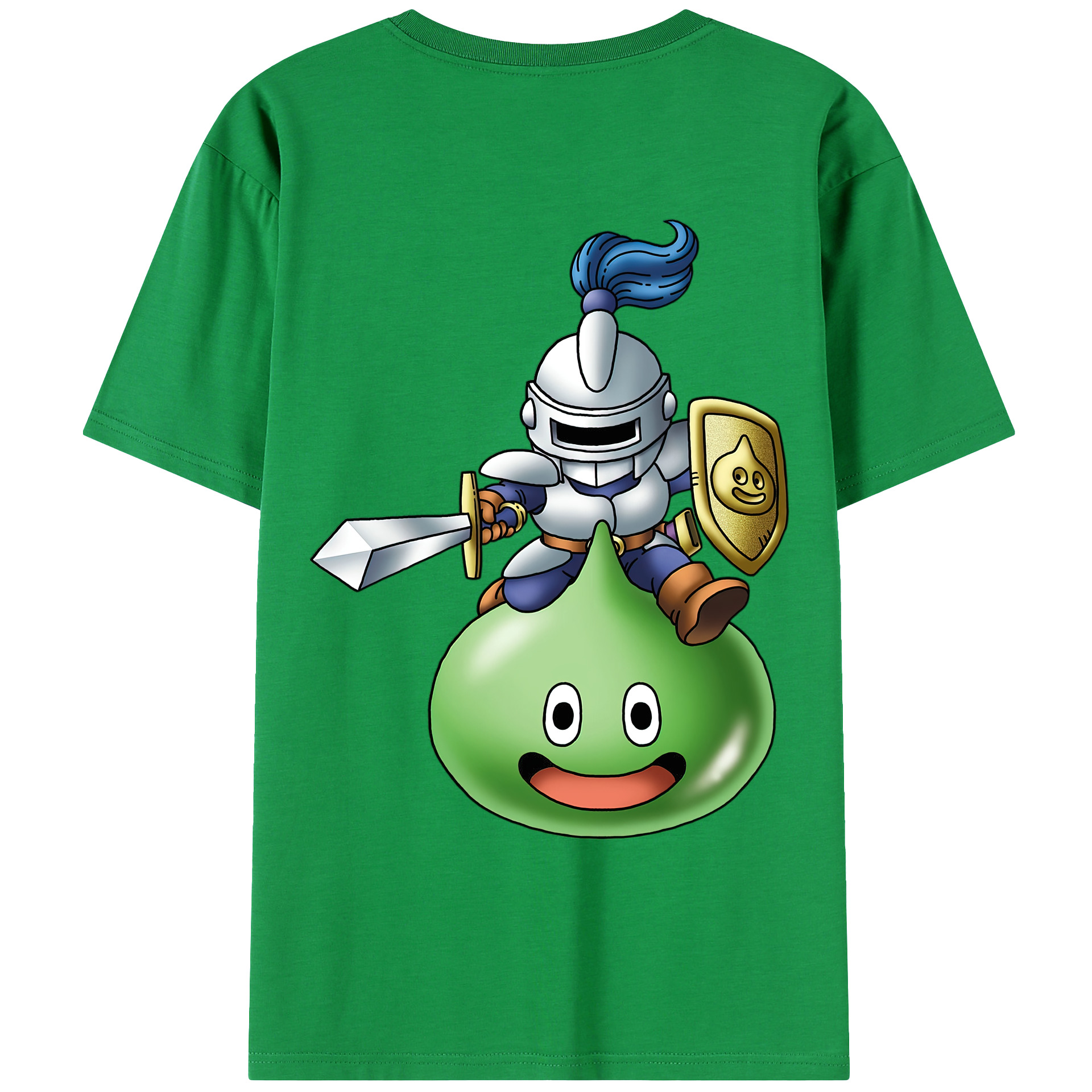 （画像用） ドラゴンクエスト Doragon Kuesuto Dragon Quest 綿100％ メンズ半袖Tシャツ（バックプリント） 通気性