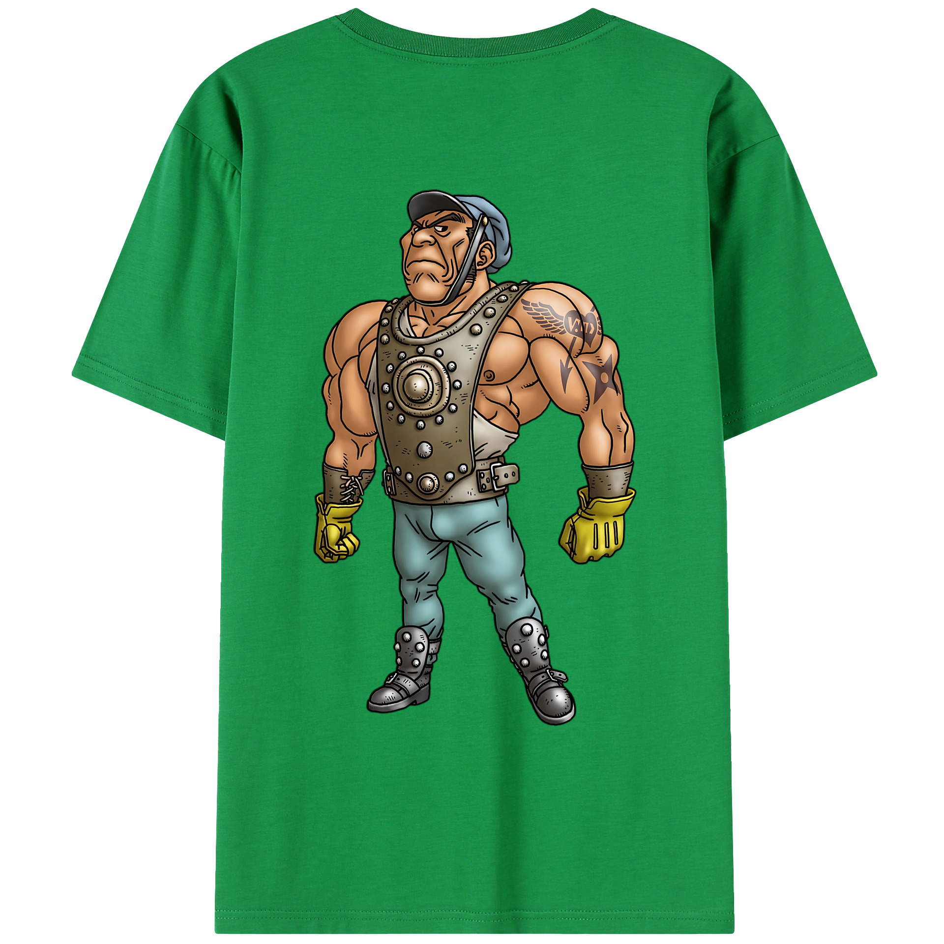 （画像用） ドラゴンクエスト Doragon Kuesuto Dragon Quest 綿100％ メンズ半袖Tシャツ（バックプリント） 通気性