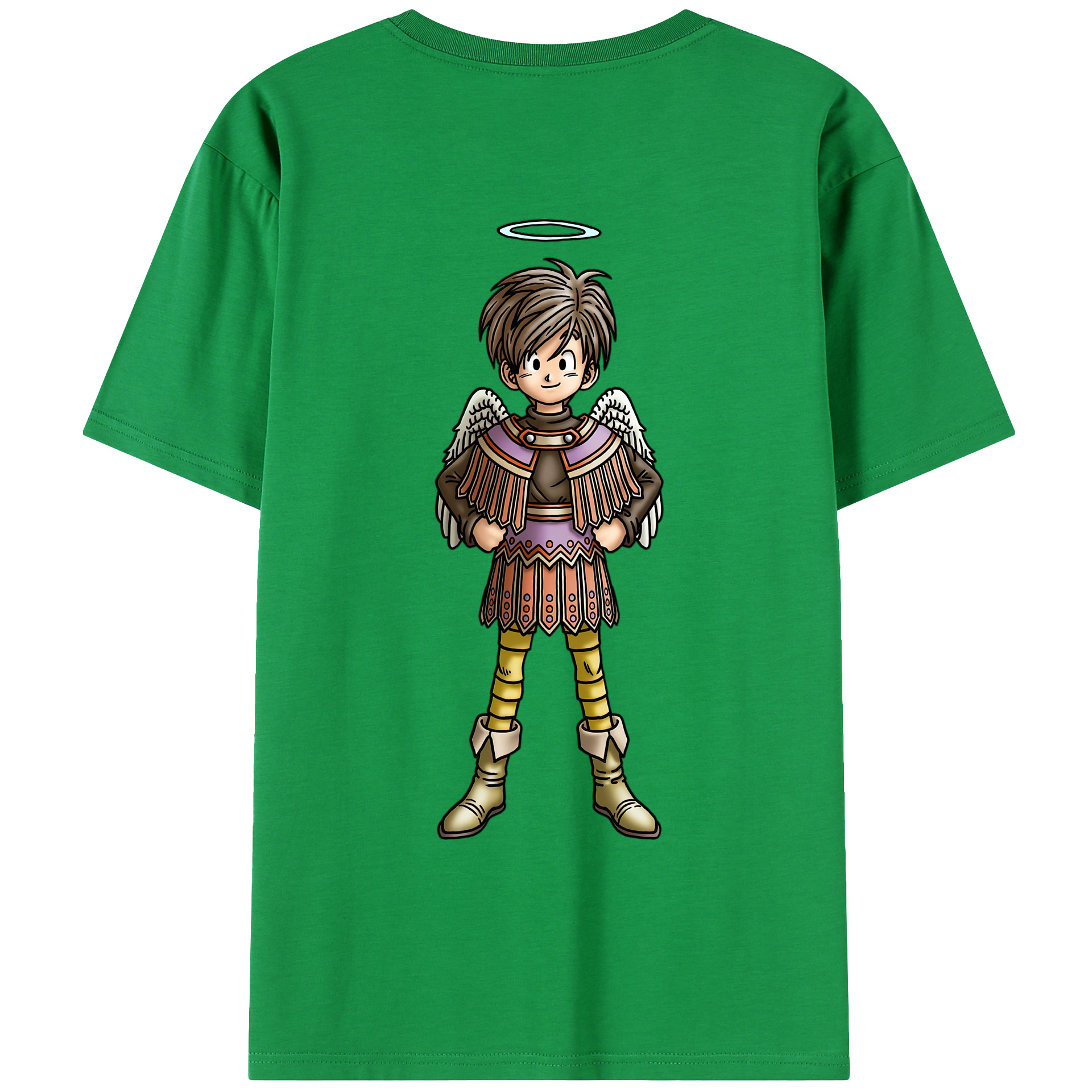 （画像用） ドラゴンクエスト Doragon Kuesuto Dragon Quest 綿100％ メンズ半袖Tシャツ（バックプリント） 通気性