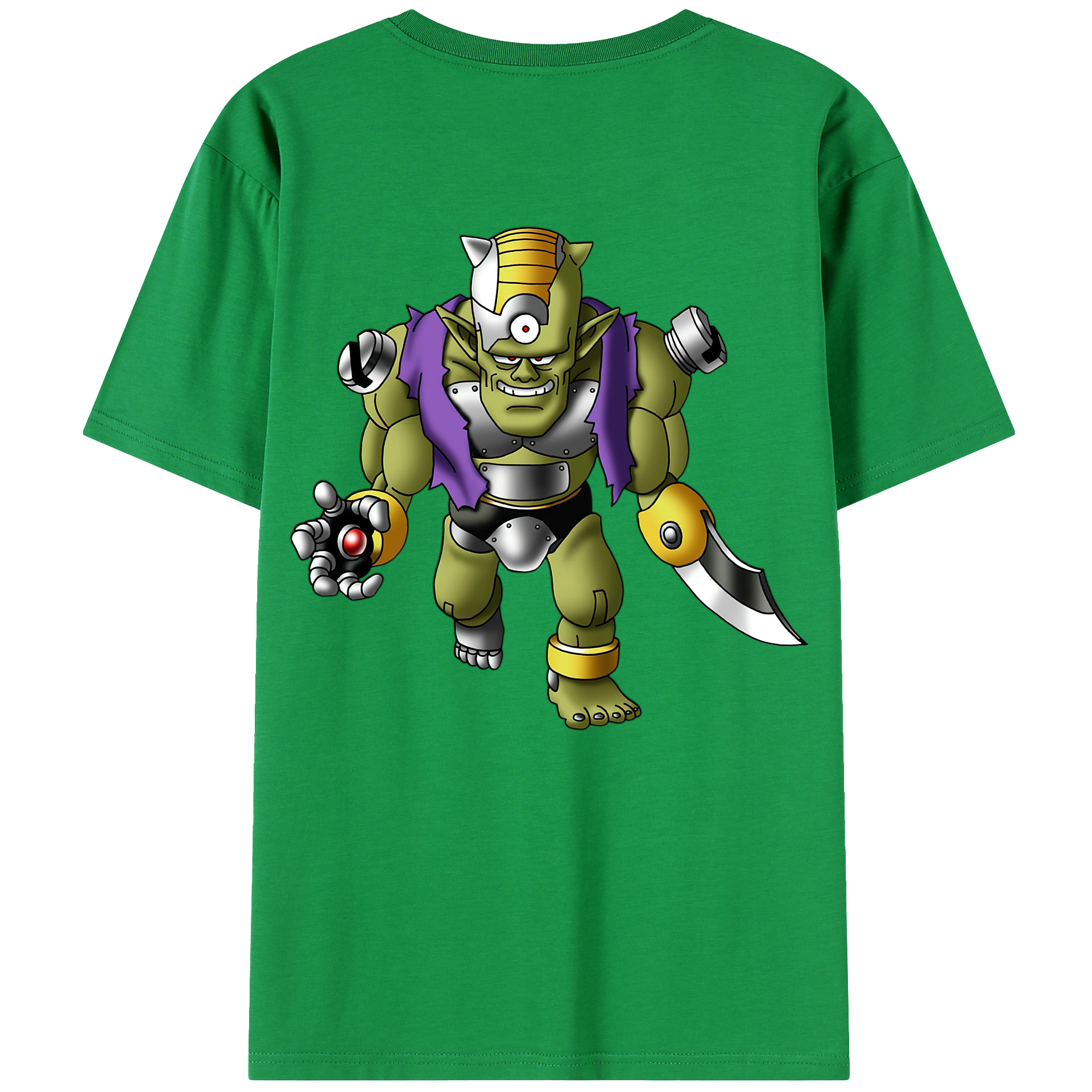 （画像用） ドラゴンクエスト Doragon Kuesuto Dragon Quest 綿100％ メンズ半袖Tシャツ（バックプリント） 通気性