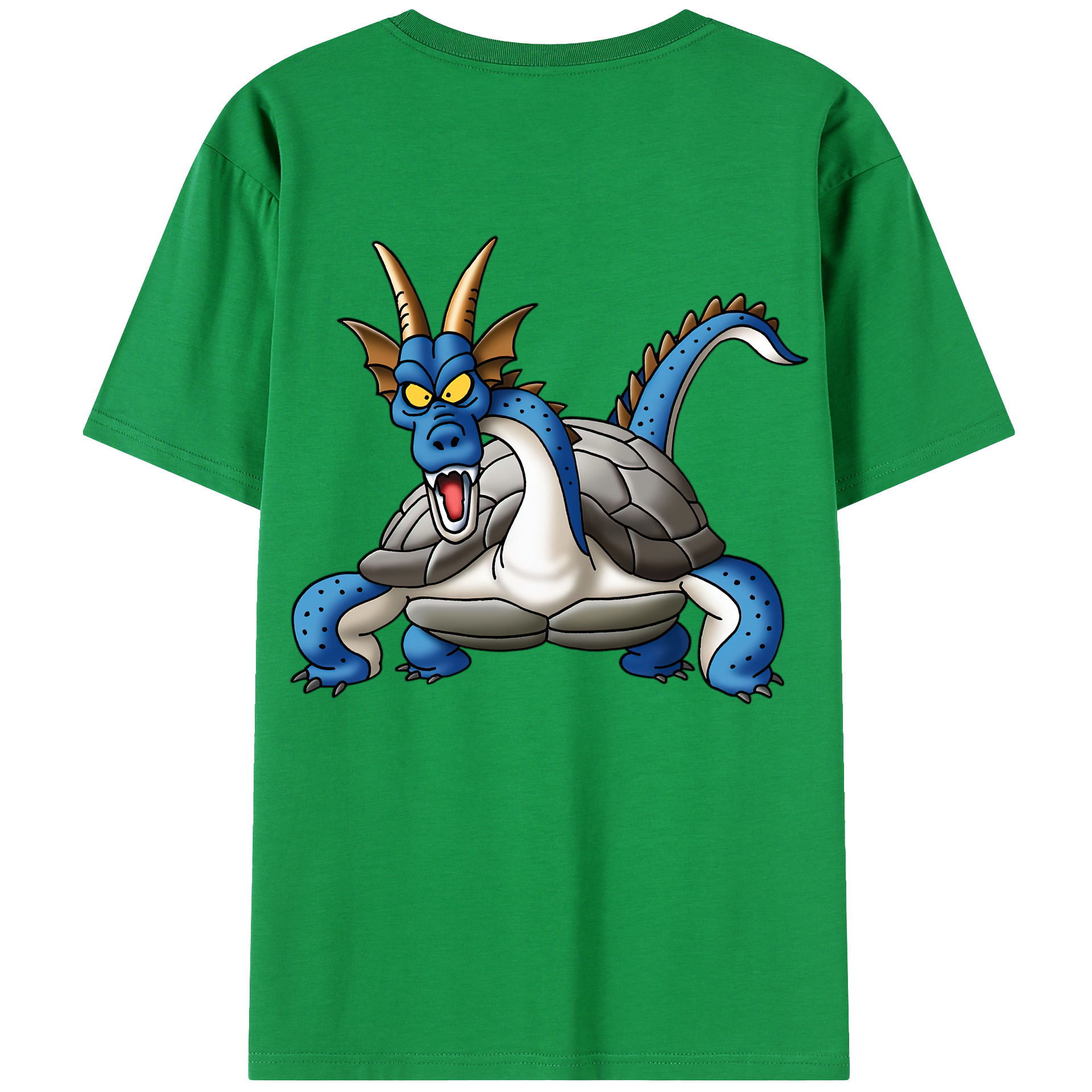 （画像用） ドラゴンクエスト Doragon Kuesuto Dragon Quest 綿100％ メンズ半袖Tシャツ（バックプリント） 通気性
