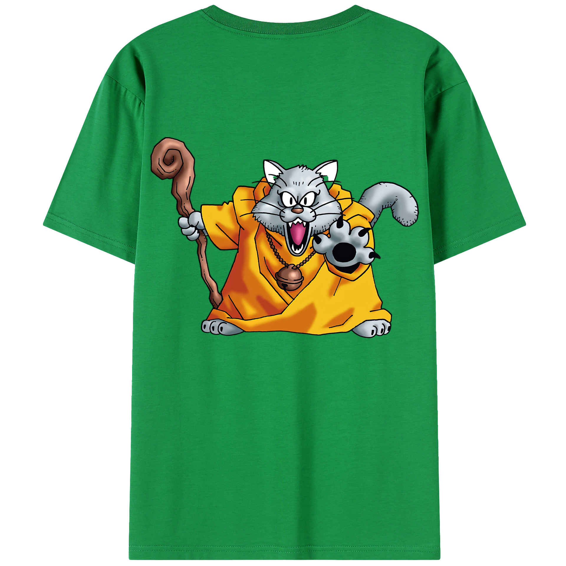 （画像用） ドラゴンクエスト Doragon Kuesuto Dragon Quest 綿100％ メンズ半袖Tシャツ（バックプリント） 通気性