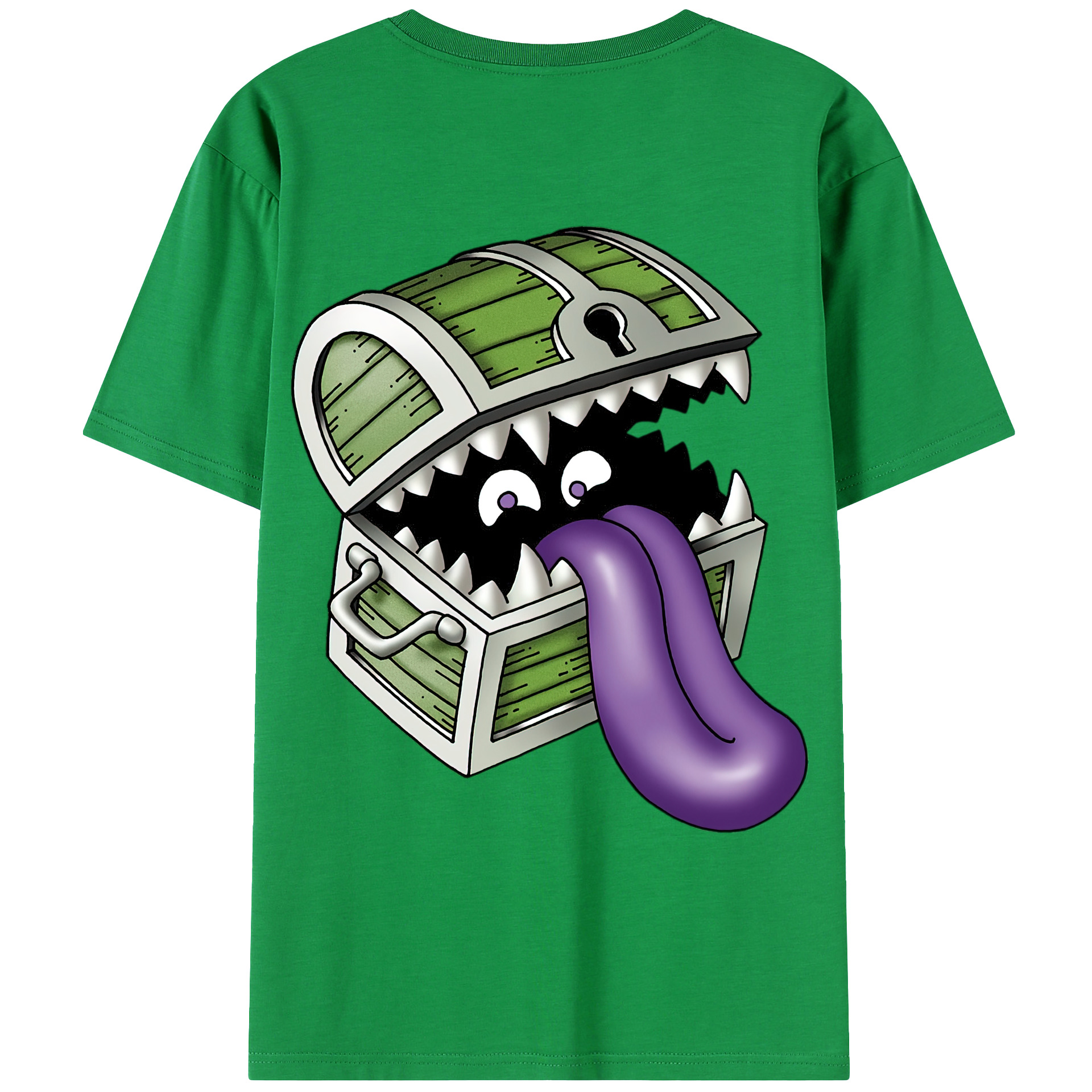 （画像用） ドラゴンクエスト Doragon Kuesuto Dragon Quest 綿100％ メンズ半袖Tシャツ（バックプリント） 通気性