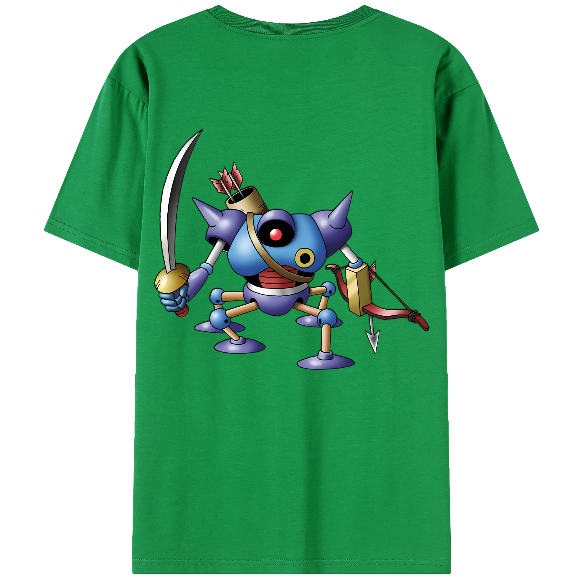 （画像用） ドラゴンクエスト Doragon Kuesuto Dragon Quest 綿100％ メンズ半袖Tシャツ（バックプリント） 通気性