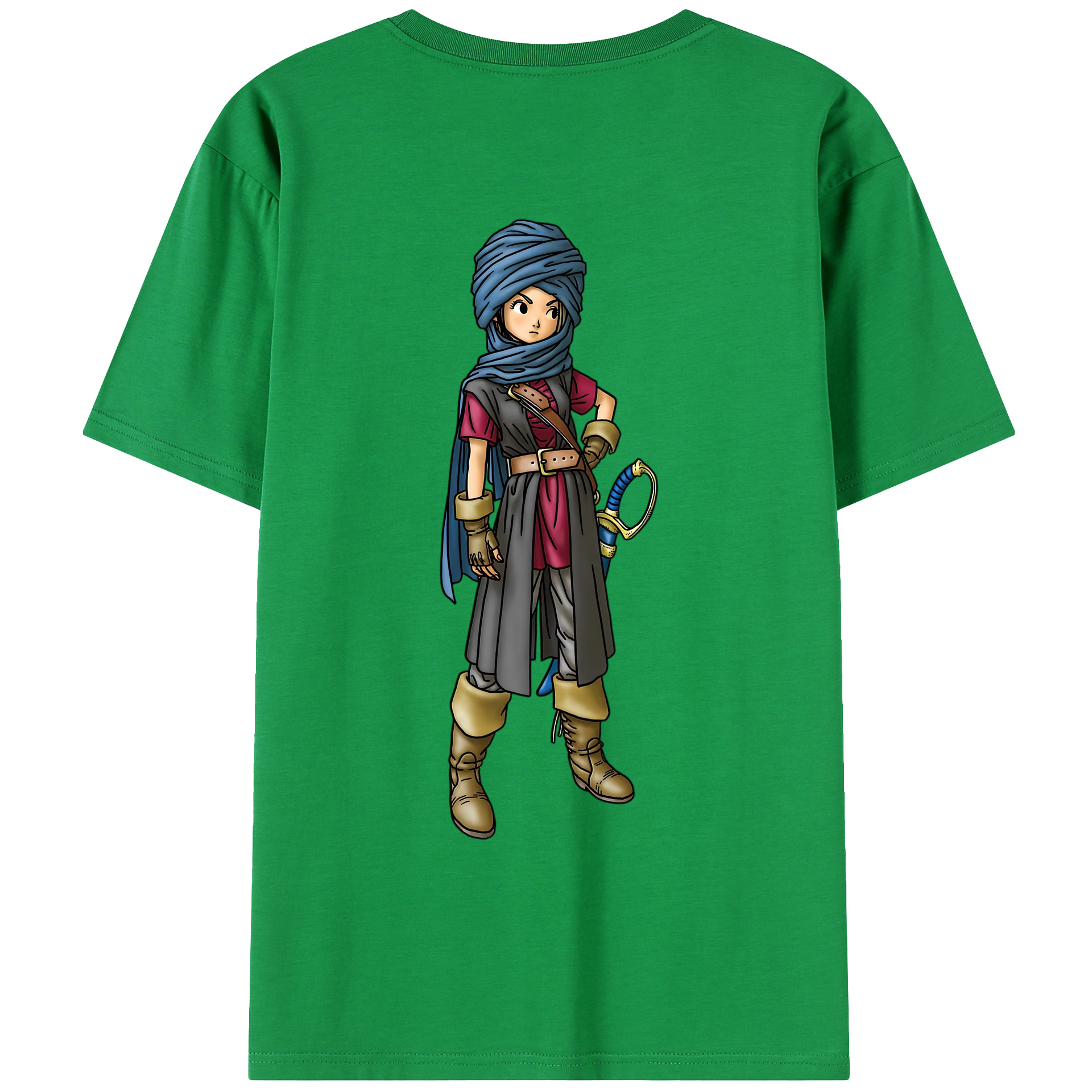 （画像用） ドラゴンクエスト Doragon Kuesuto Dragon Quest 綿100％ メンズ半袖Tシャツ（バックプリント） 通気性