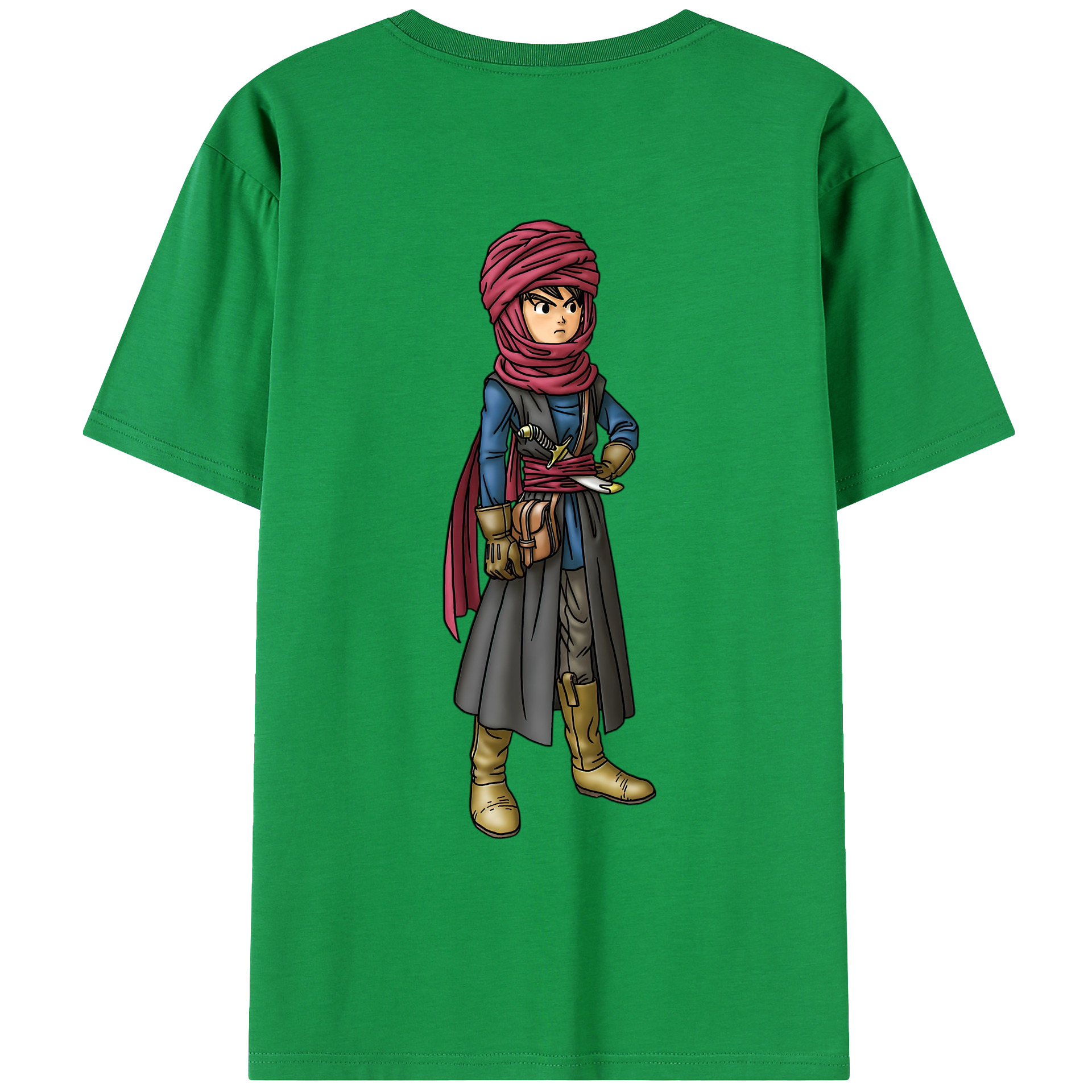（画像用） ドラゴンクエスト Doragon Kuesuto Dragon Quest 綿100％ メンズ半袖Tシャツ（バックプリント） 通気性