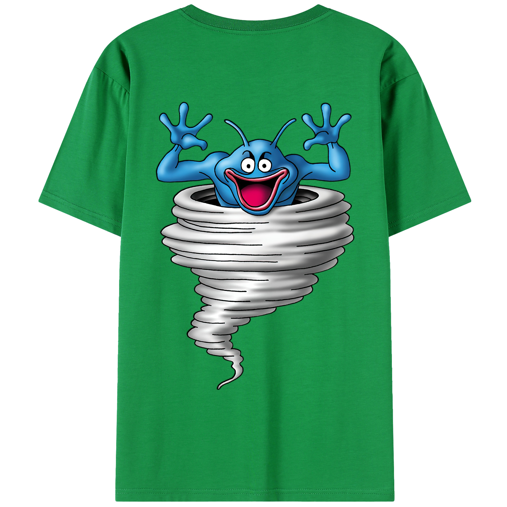 （画像用） ドラゴンクエスト Doragon Kuesuto Dragon Quest 綿100％ メンズ半袖Tシャツ（バックプリント） 通気性
