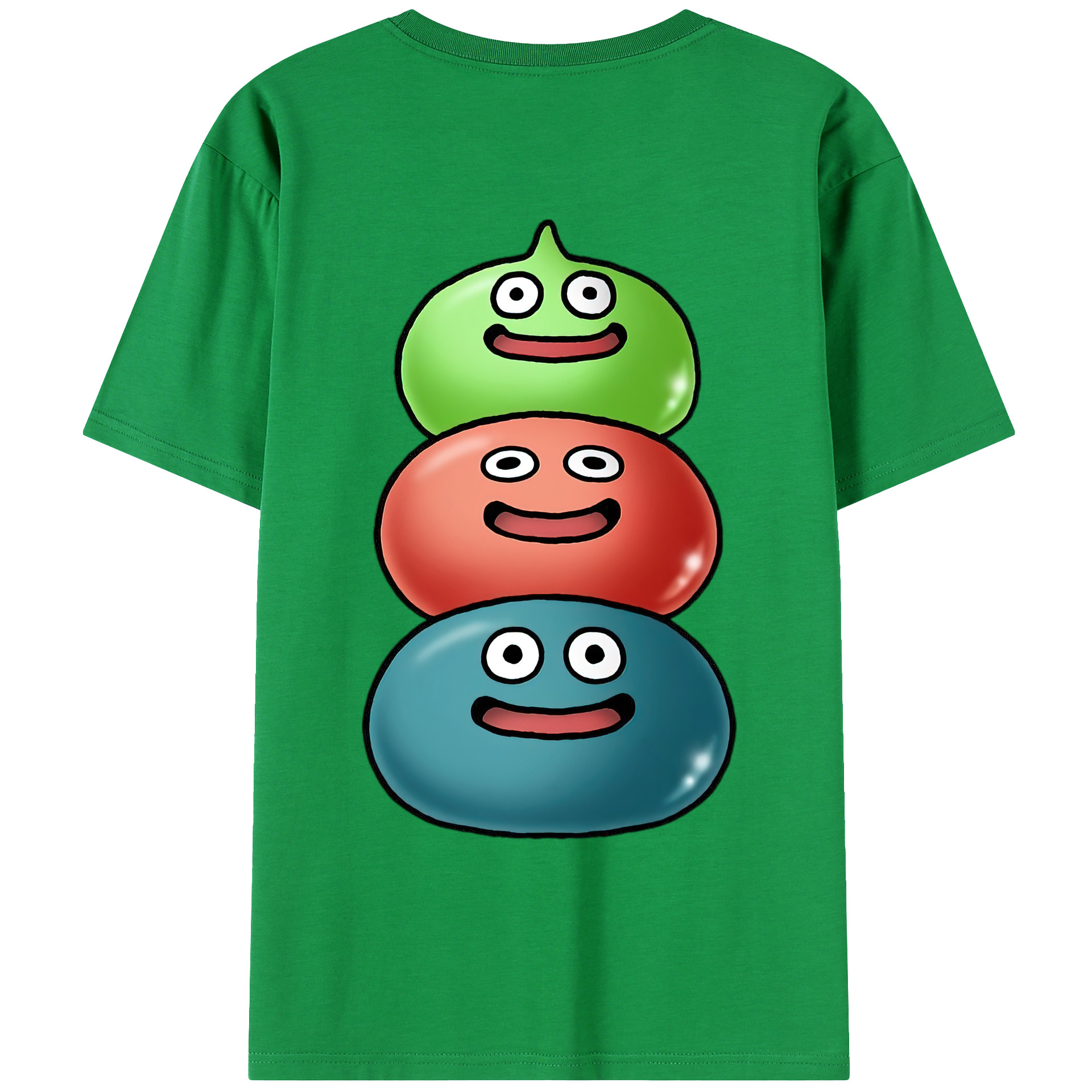 （画像用） ドラゴンクエスト Doragon Kuesuto Dragon Quest 綿100％ メンズ半袖Tシャツ（バックプリント） 通気性