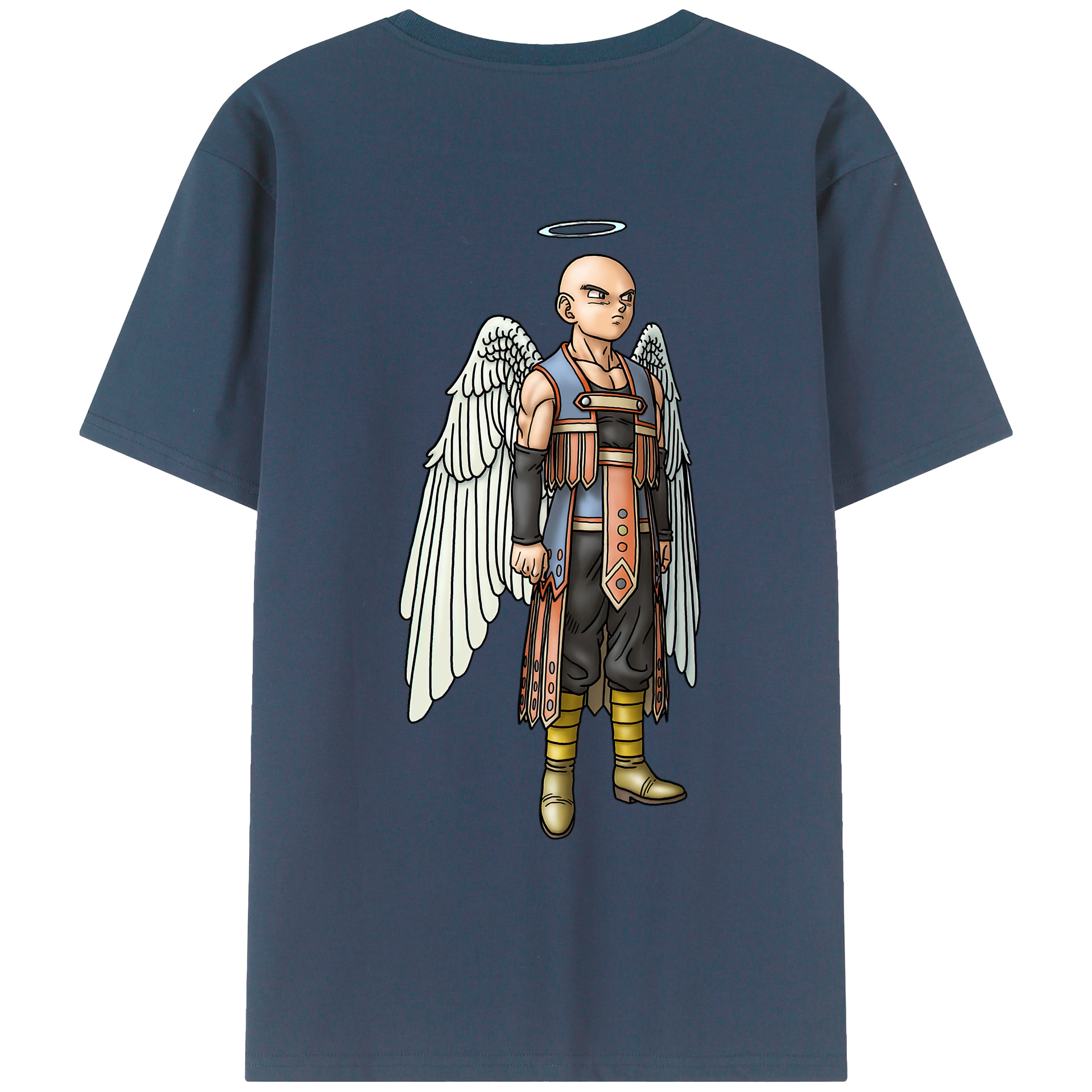 （画像用） ドラゴンクエスト Doragon Kuesuto Dragon Quest 綿100％ メンズ半袖Tシャツ（バックプリント） 通気性
