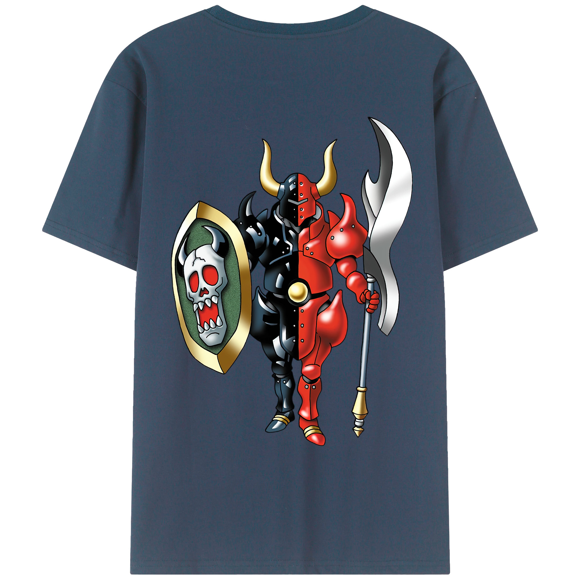 （画像用） ドラゴンクエスト Doragon Kuesuto Dragon Quest 綿100％ メンズ半袖Tシャツ（バックプリント） 通気性