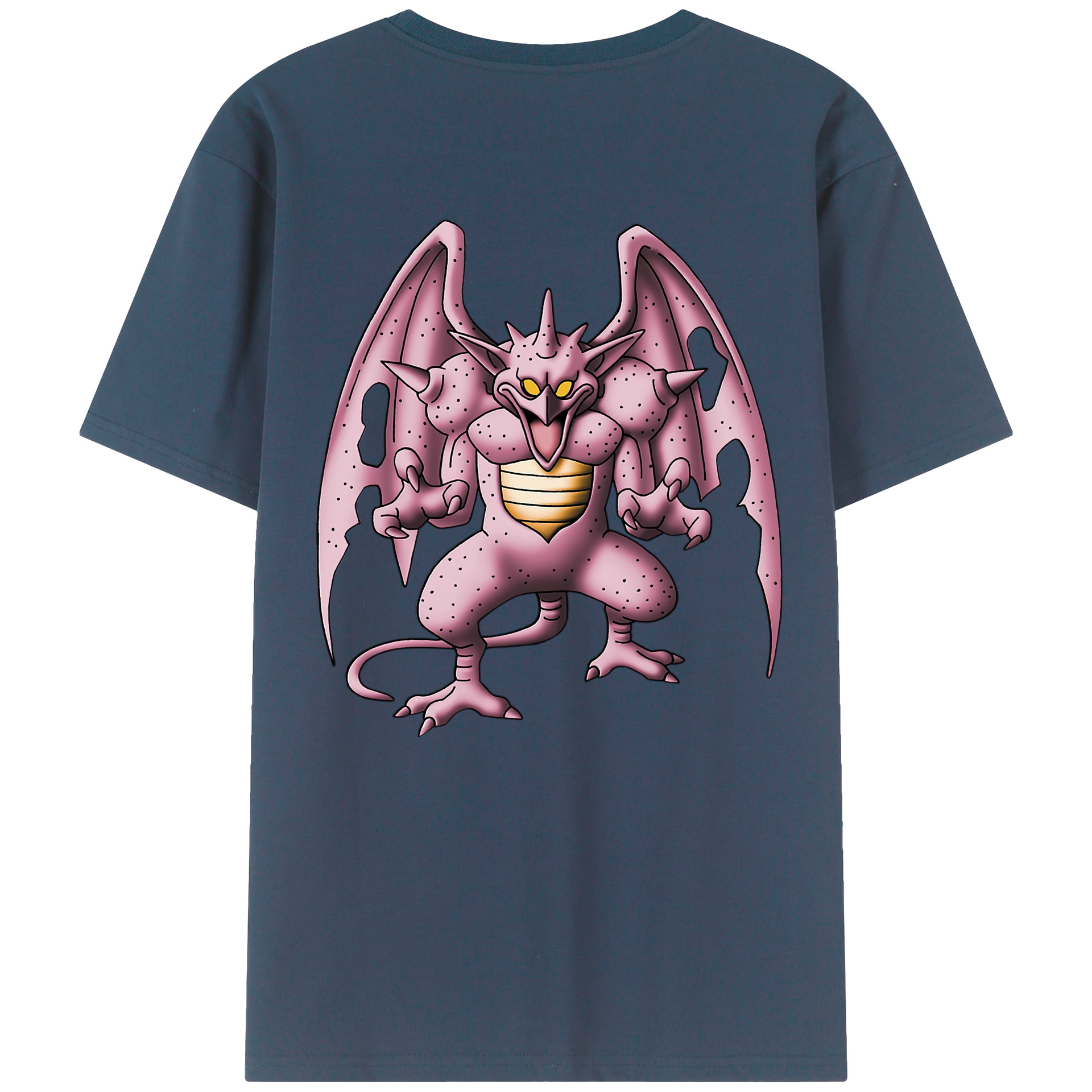 （画像用） ドラゴンクエスト Doragon Kuesuto Dragon Quest 綿100％ メンズ半袖Tシャツ（バックプリント） 通気性