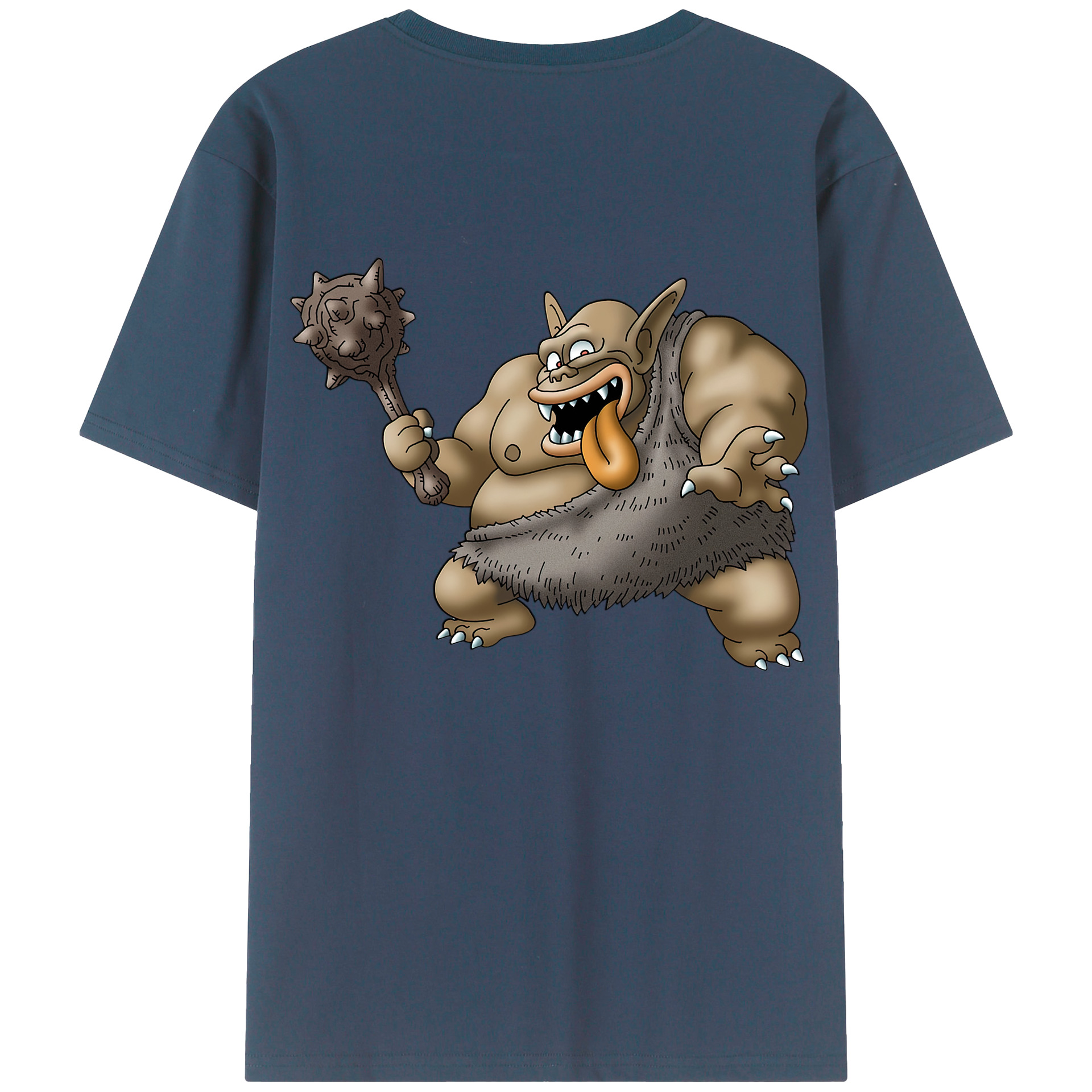 （画像用） ドラゴンクエスト Doragon Kuesuto Dragon Quest 綿100％ メンズ半袖Tシャツ（バックプリント） 通気性