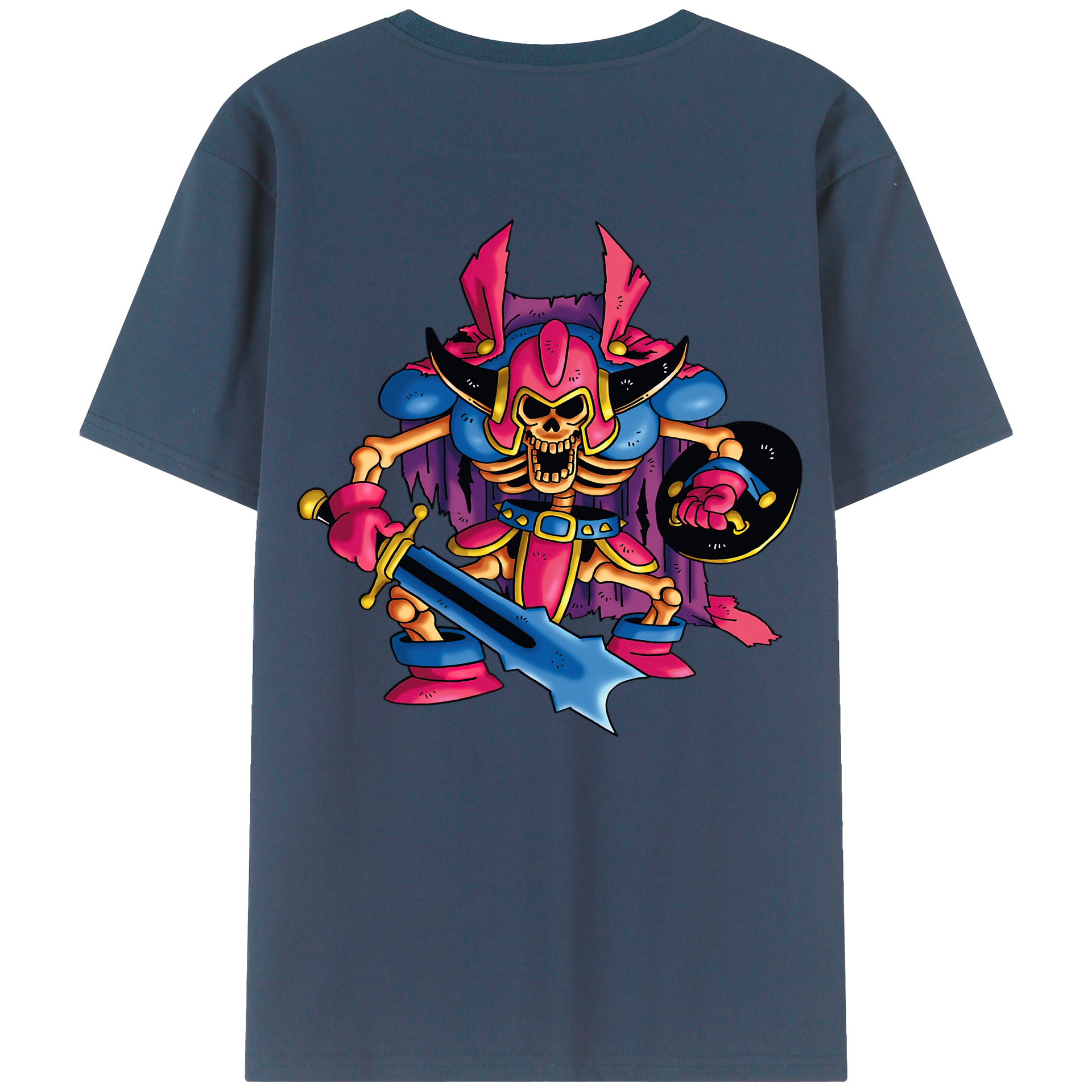 （画像用） ドラゴンクエスト Doragon Kuesuto Dragon Quest 綿100％ メンズ半袖Tシャツ（バックプリント） 通気性