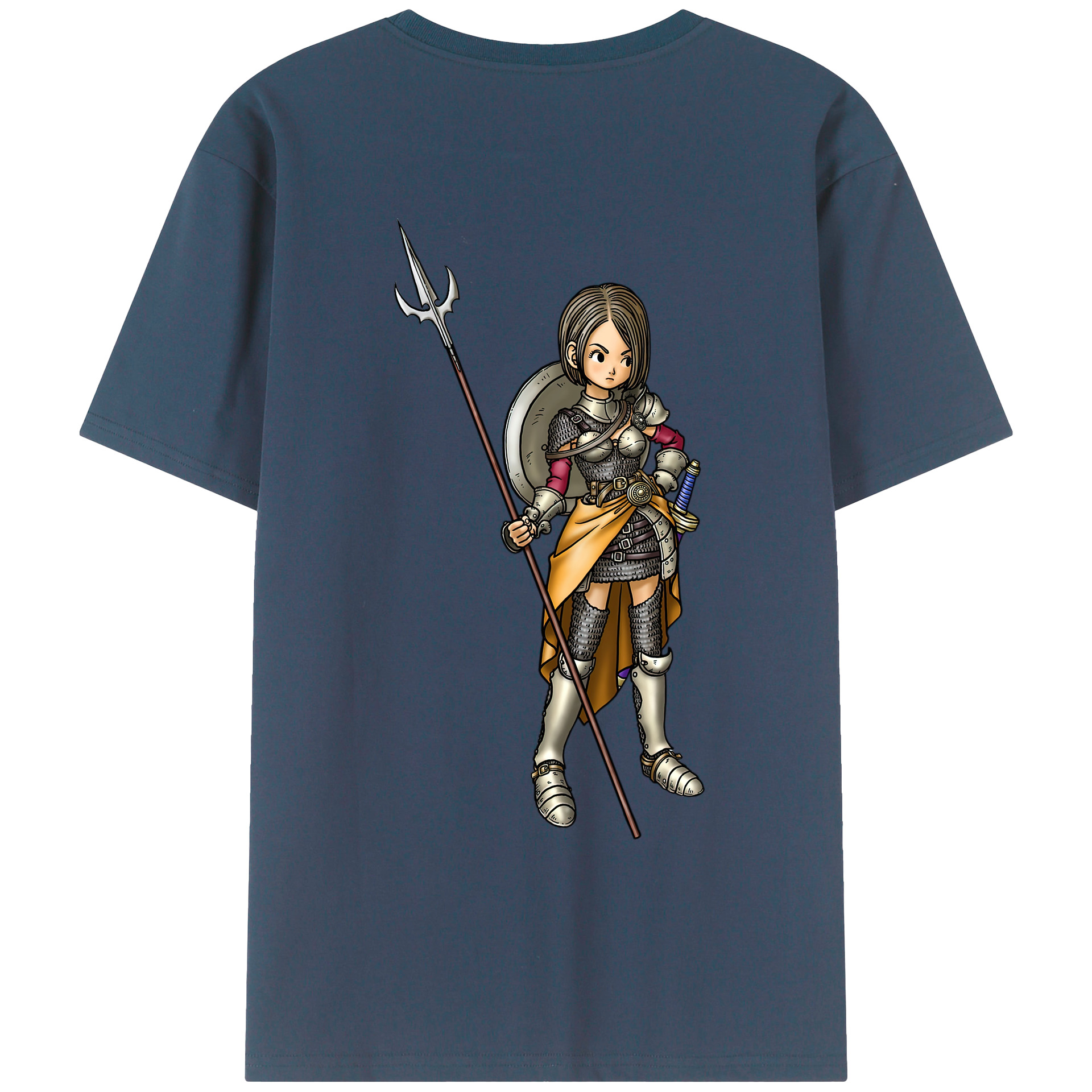 （画像用） ドラゴンクエスト Doragon Kuesuto Dragon Quest 綿100％ メンズ半袖Tシャツ（バックプリント） 通気性