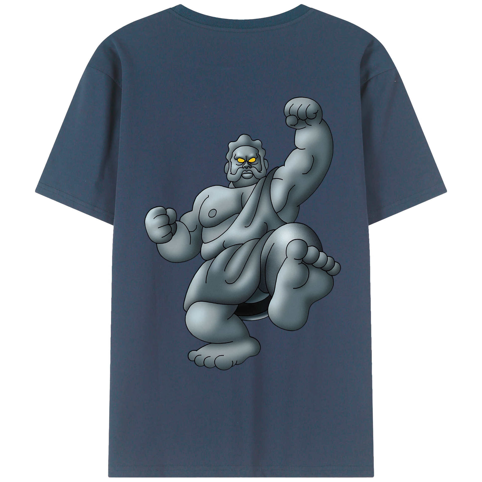 （画像用） ドラゴンクエスト Doragon Kuesuto Dragon Quest 綿100％ メンズ半袖Tシャツ（バックプリント） 通気性
