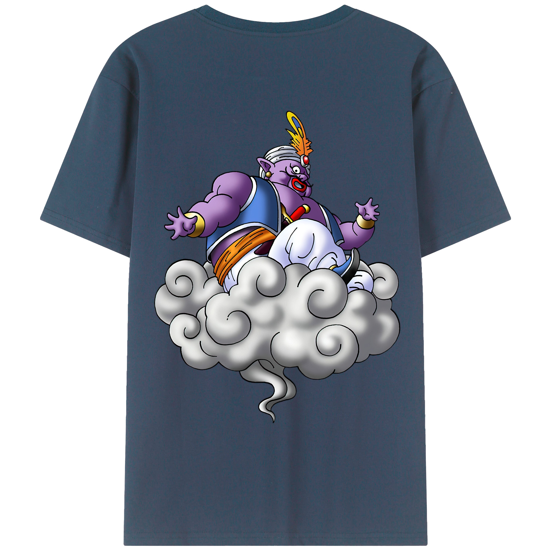 （画像用） ドラゴンクエスト Doragon Kuesuto Dragon Quest 綿100％ メンズ半袖Tシャツ（バックプリント） 通気性
