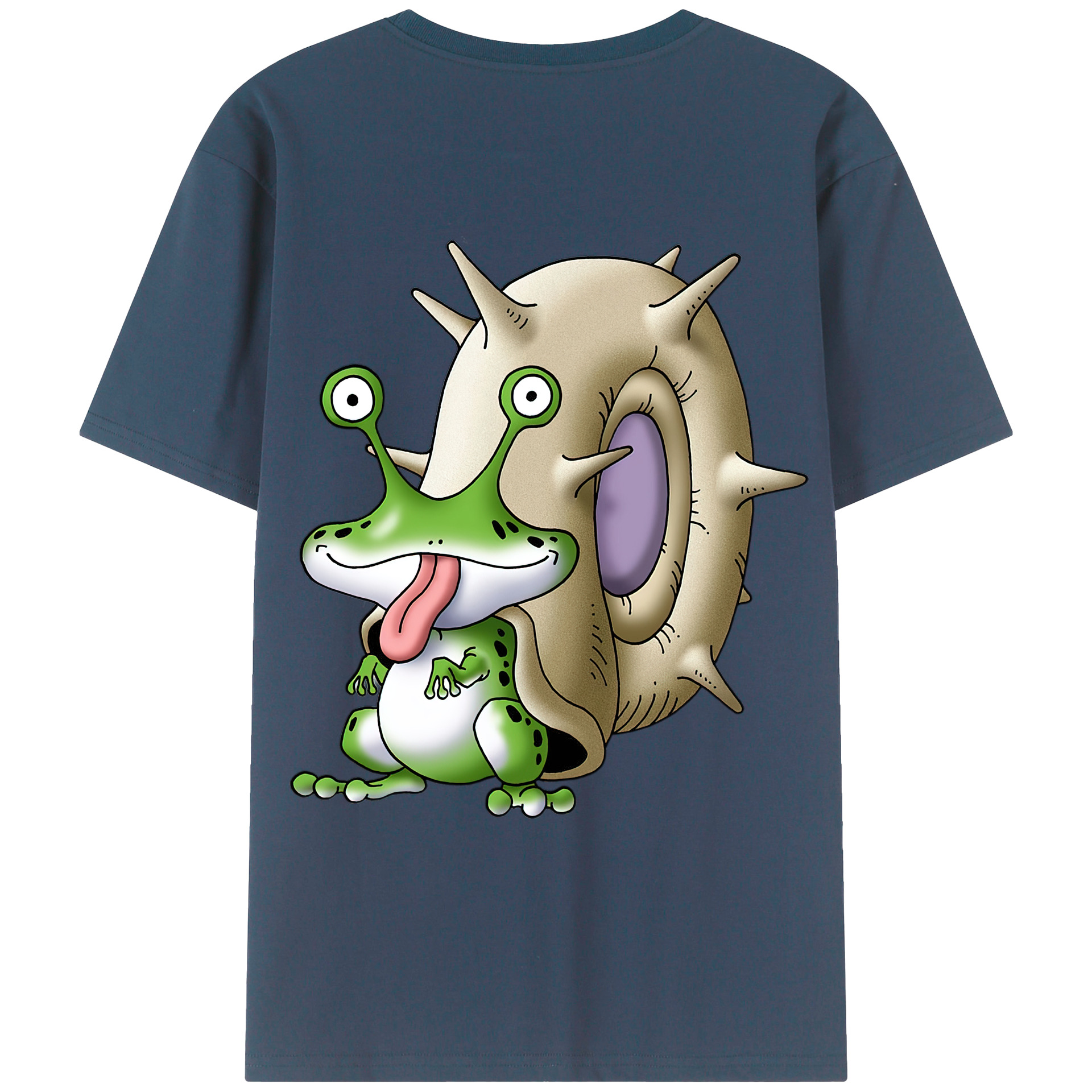 （画像用） ドラゴンクエスト Doragon Kuesuto Dragon Quest 綿100％ メンズ半袖Tシャツ（バックプリント） 通気性