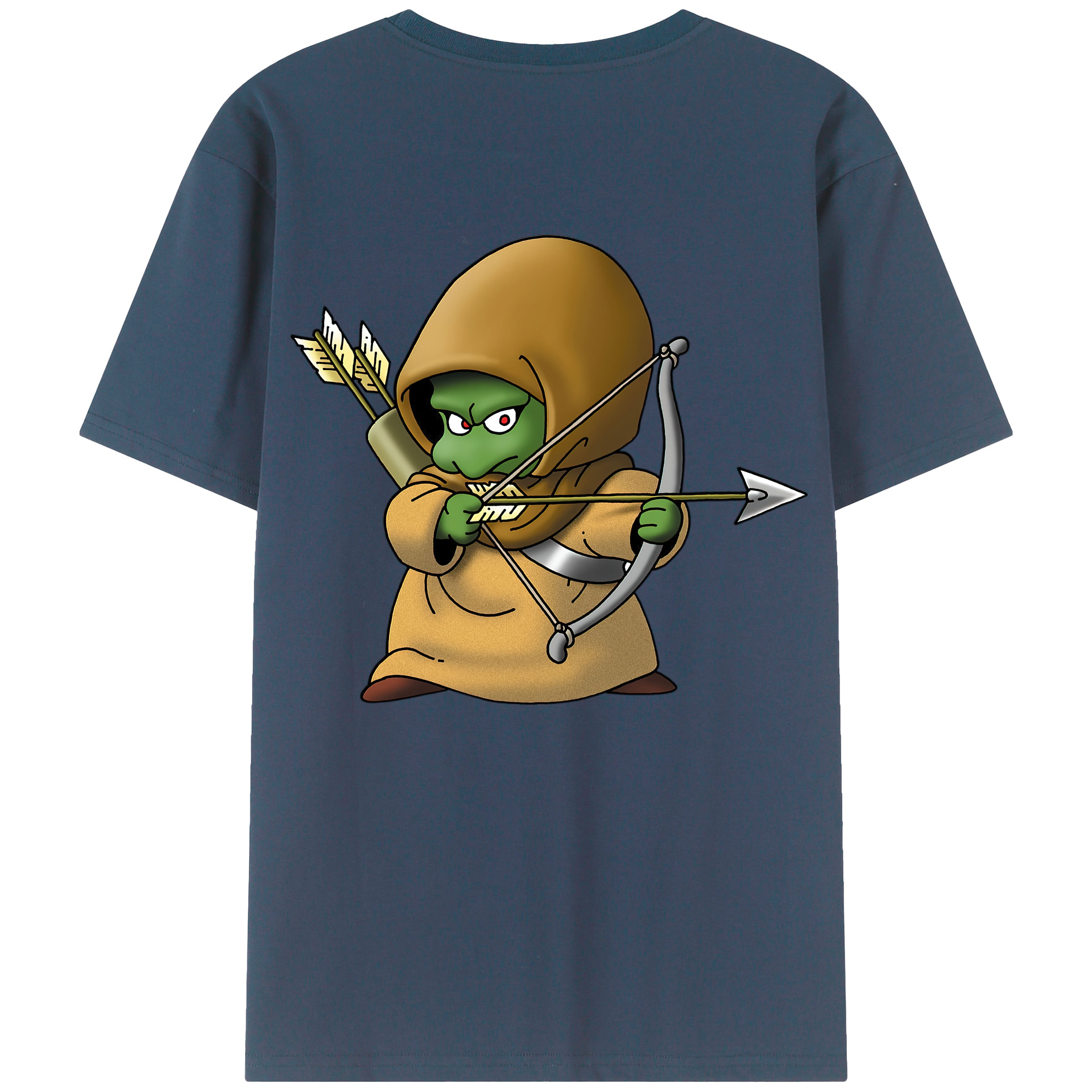 （画像用） ドラゴンクエスト Doragon Kuesuto Dragon Quest 綿100％ メンズ半袖Tシャツ（バックプリント） 通気性
