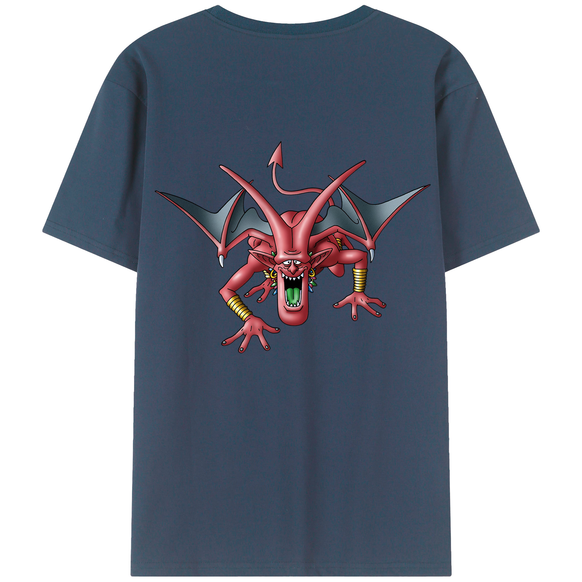 （画像用） ドラゴンクエスト Doragon Kuesuto Dragon Quest 綿100％ メンズ半袖Tシャツ（バックプリント） 通気性