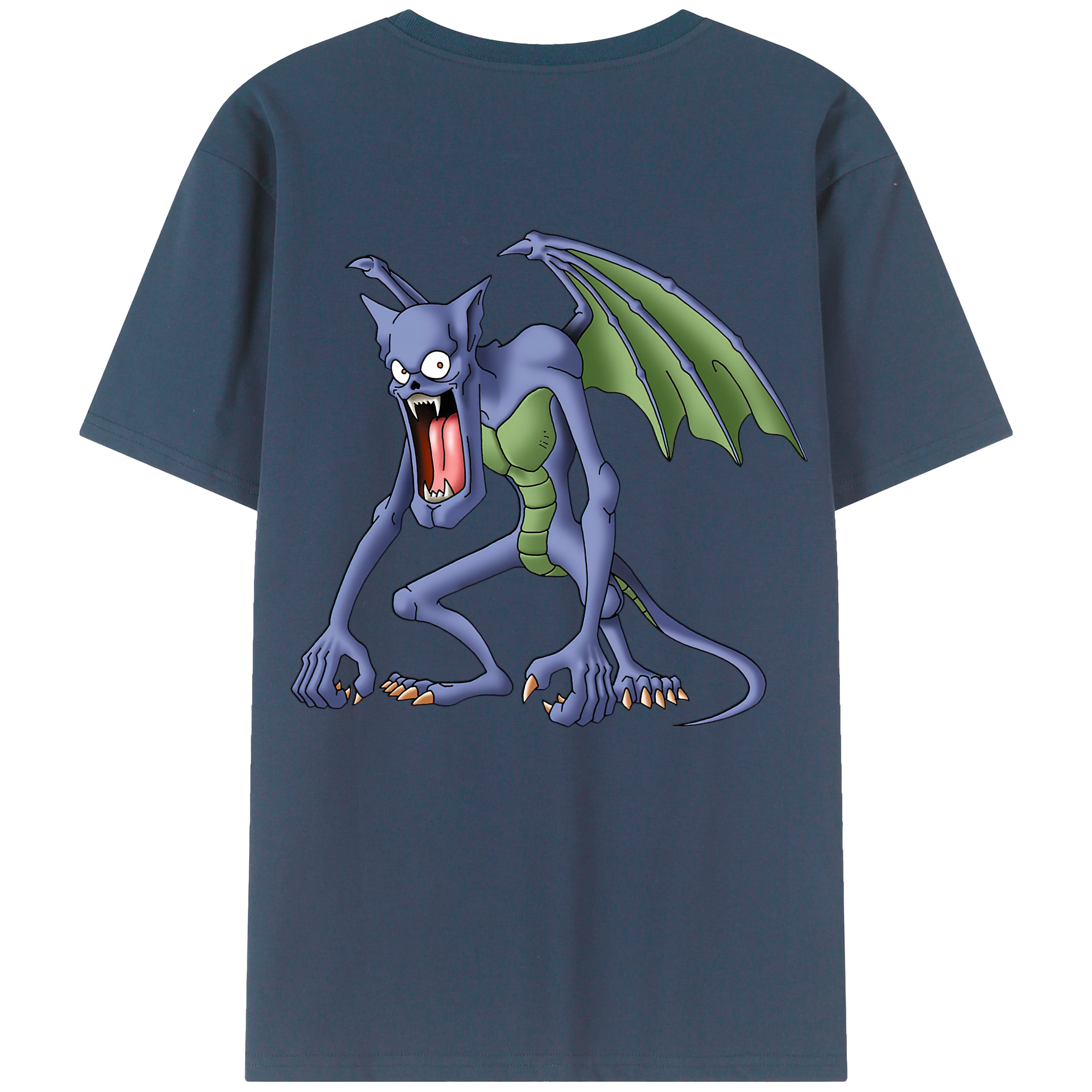 （画像用） ドラゴンクエスト Doragon Kuesuto Dragon Quest 綿100％ メンズ半袖Tシャツ（バックプリント） 通気性