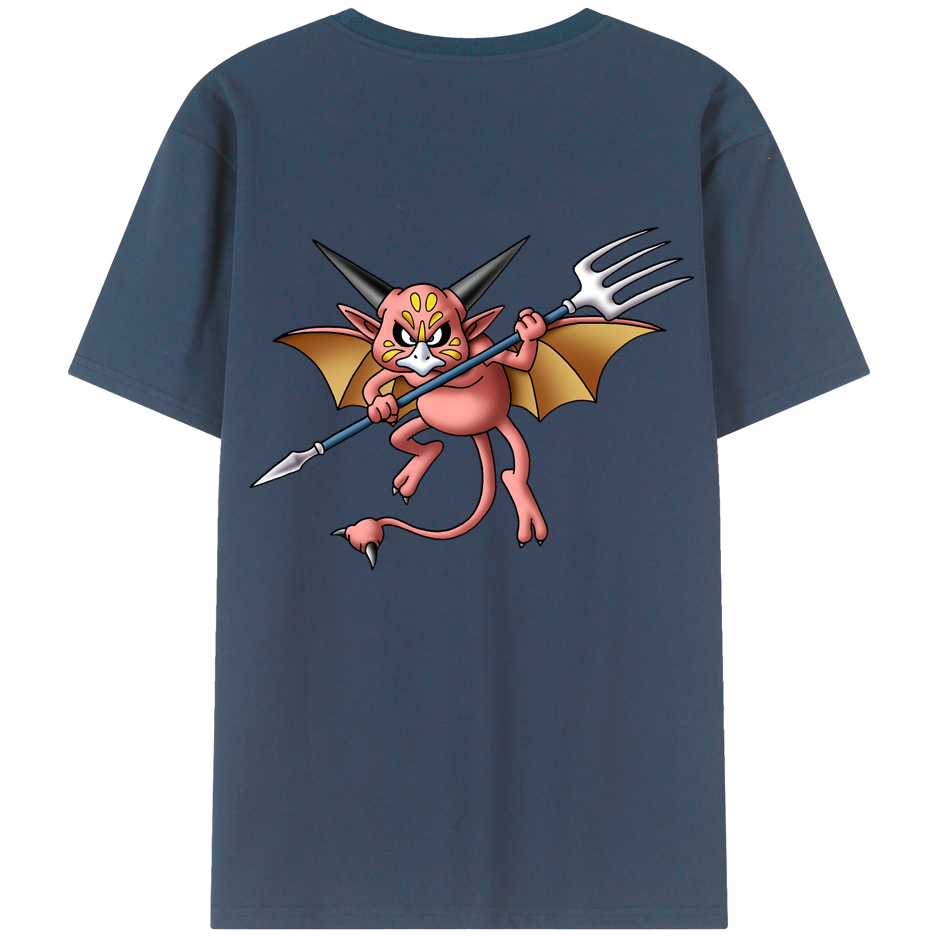 （画像用） ドラゴンクエスト Doragon Kuesuto Dragon Quest 綿100％ メンズ半袖Tシャツ（バックプリント） 通気性