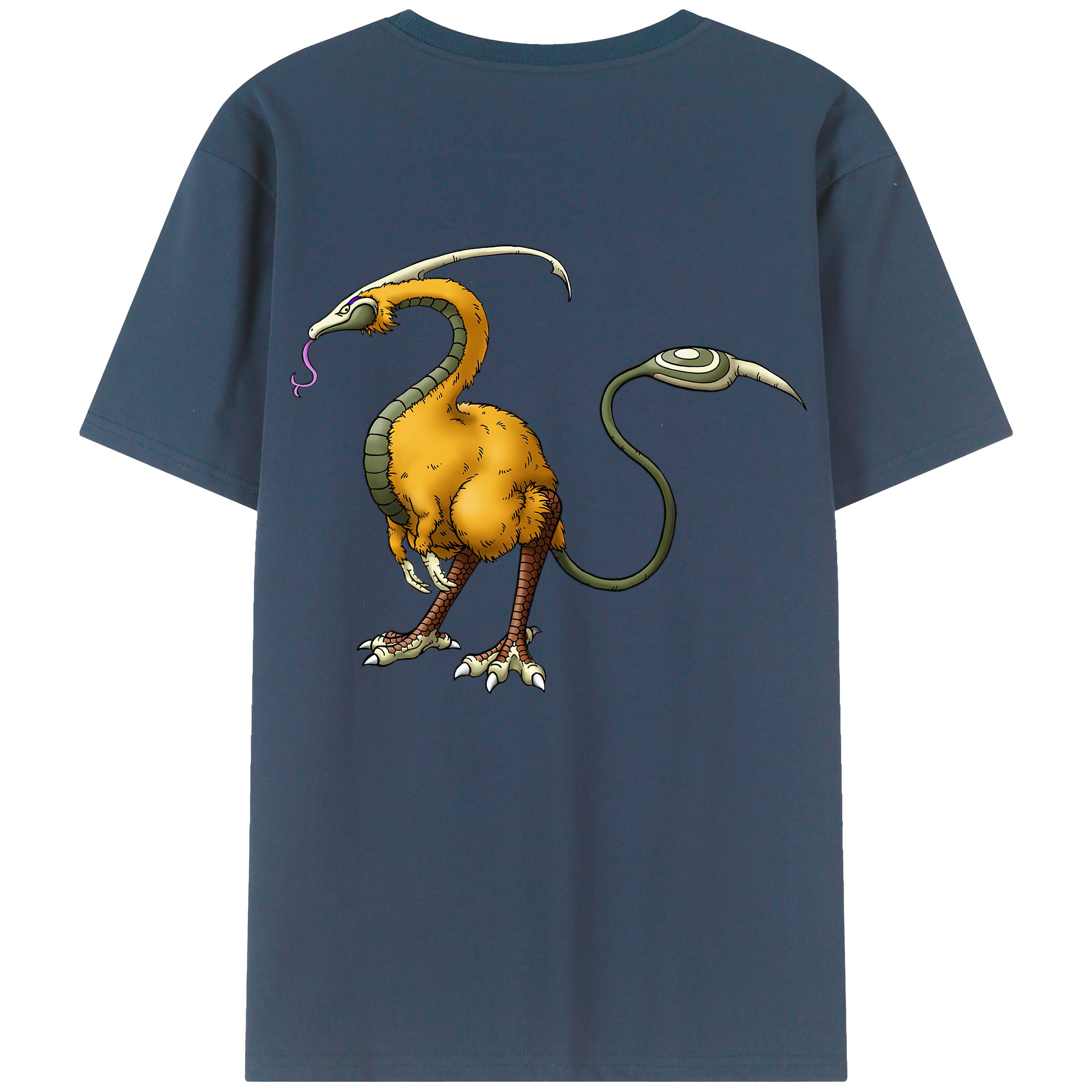 （画像用） ドラゴンクエスト Doragon Kuesuto Dragon Quest 綿100％ メンズ半袖Tシャツ（バックプリント） 通気性