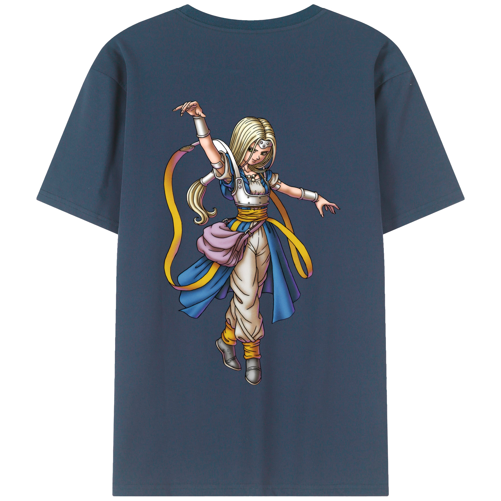 （画像用） ドラゴンクエスト Doragon Kuesuto Dragon Quest 綿100％ メンズ半袖Tシャツ（バックプリント） 通気性
