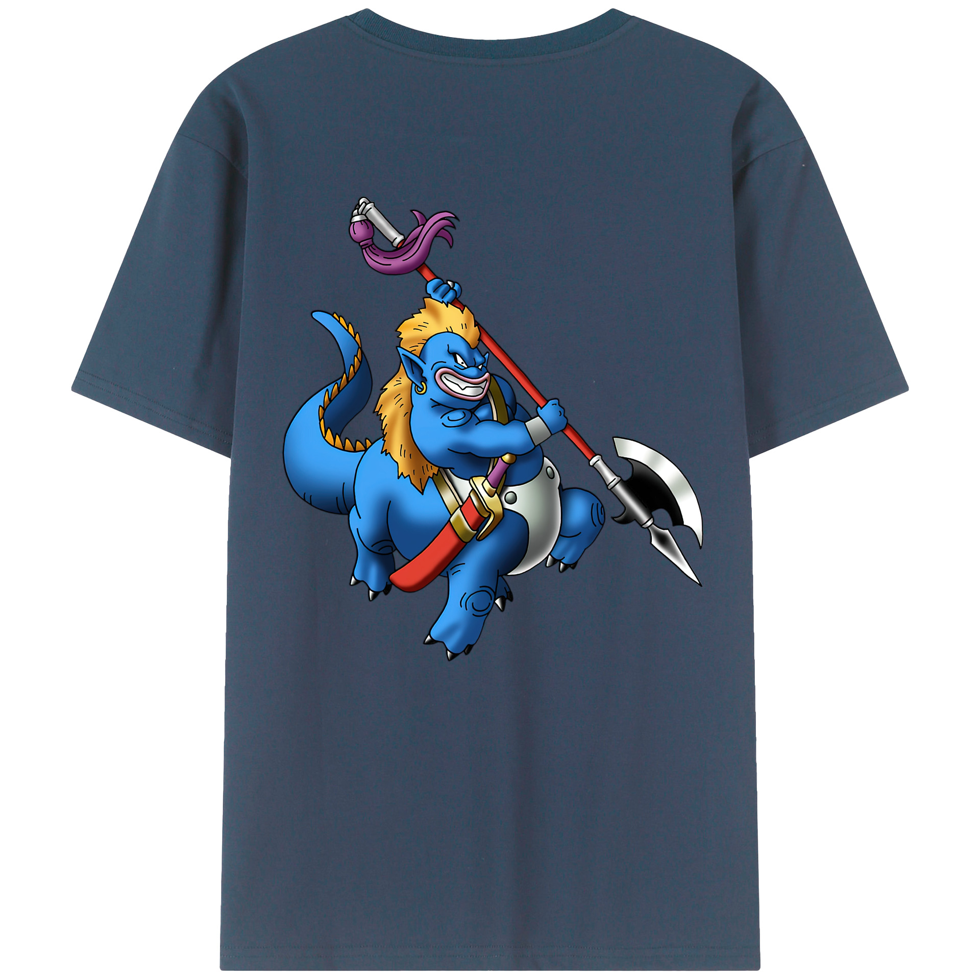 （画像用） ドラゴンクエスト Doragon Kuesuto Dragon Quest 綿100％ メンズ半袖Tシャツ（バックプリント） 通気性