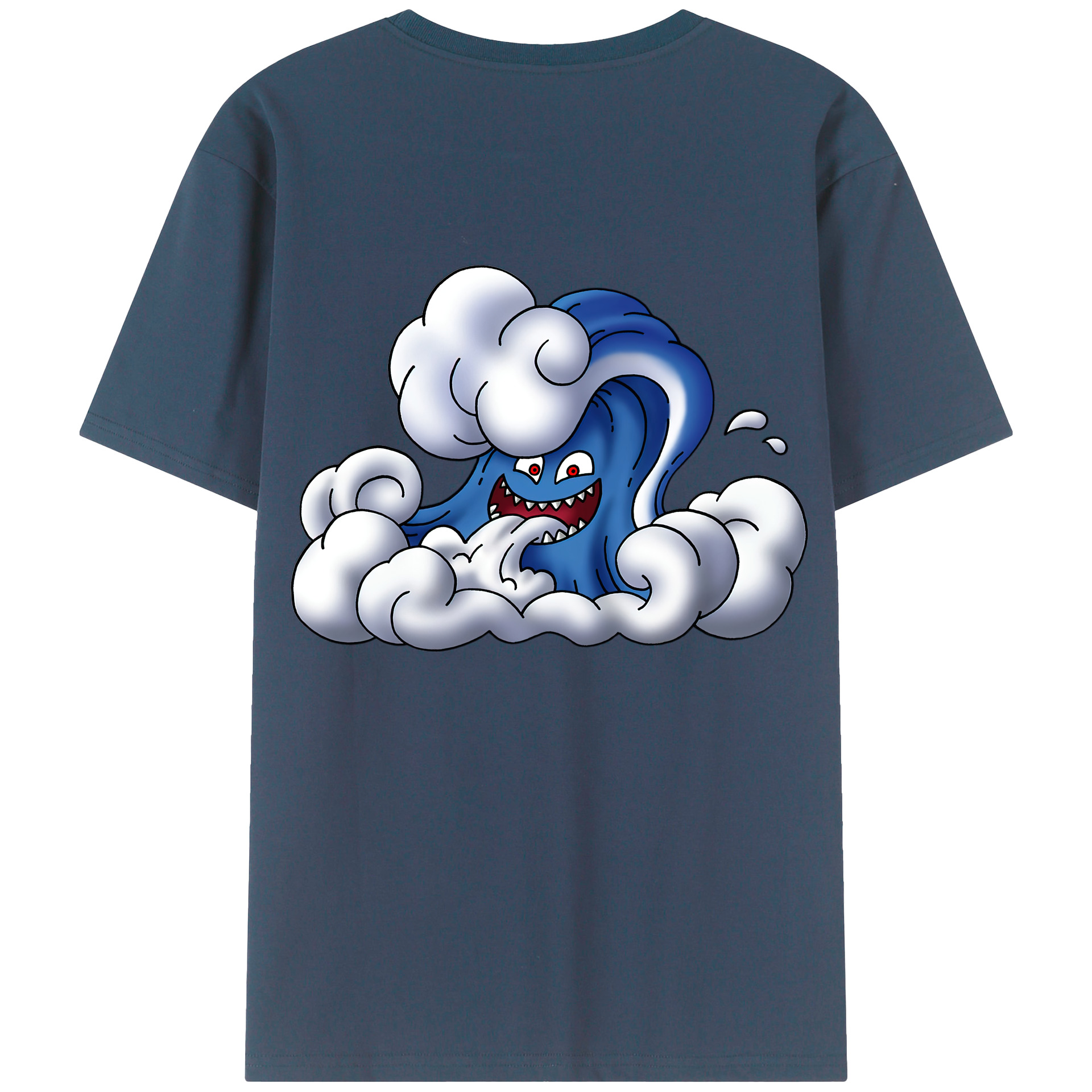 （画像用） ドラゴンクエスト Doragon Kuesuto Dragon Quest 綿100％ メンズ半袖Tシャツ（バックプリント） 通気性