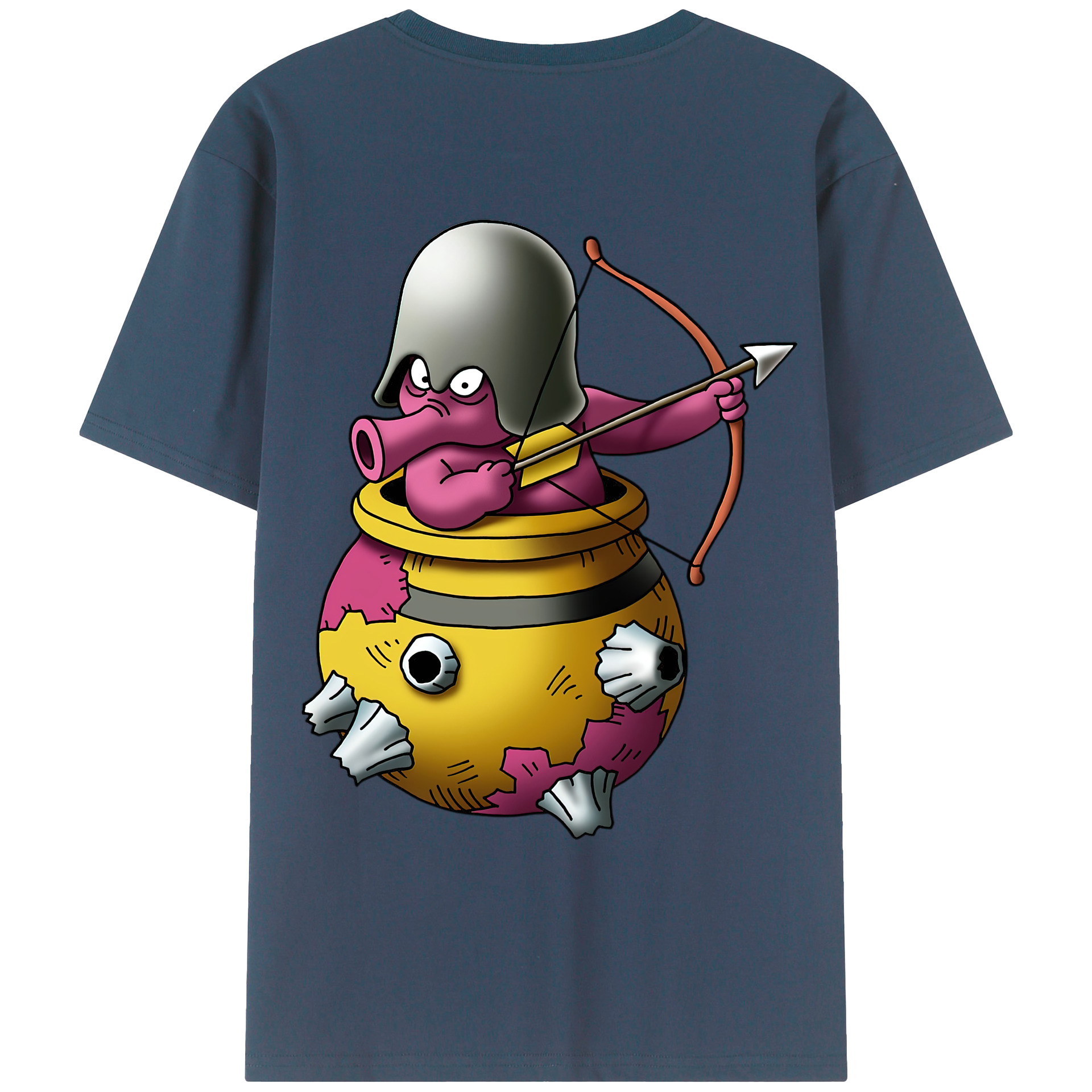 （画像用） ドラゴンクエスト Doragon Kuesuto Dragon Quest 綿100％ メンズ半袖Tシャツ（バックプリント） 通気性