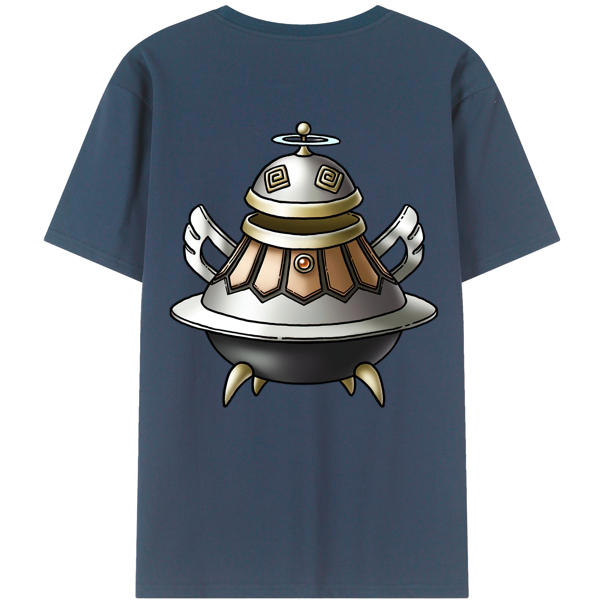 （画像用） ドラゴンクエスト Doragon Kuesuto Dragon Quest 綿100％ メンズ半袖Tシャツ（バックプリント） 通気性