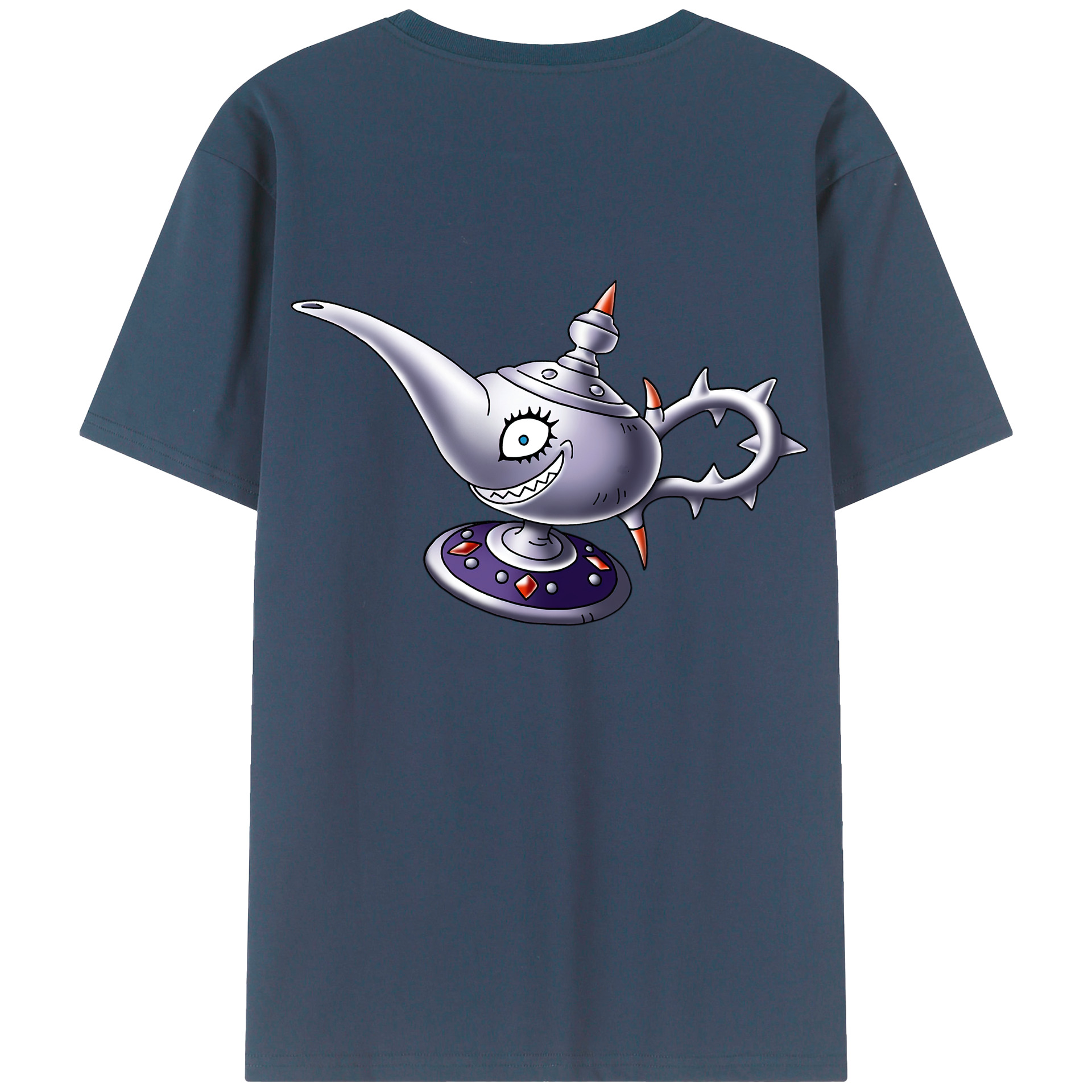 （画像用） ドラゴンクエスト Doragon Kuesuto Dragon Quest 綿100％ メンズ半袖Tシャツ（バックプリント） 通気性