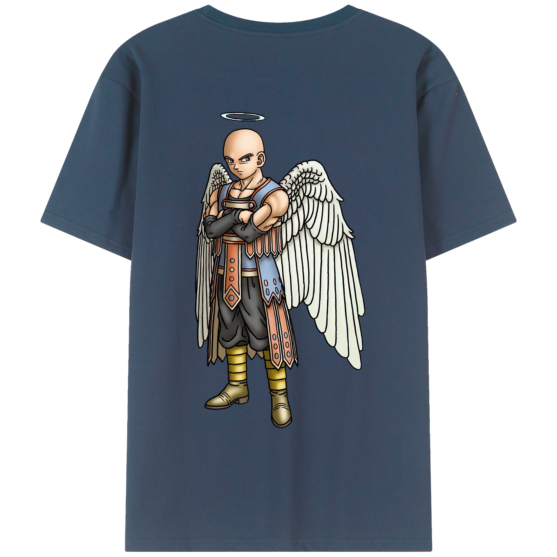 （画像用） ドラゴンクエスト Doragon Kuesuto Dragon Quest 綿100％ メンズ半袖Tシャツ（バックプリント） 通気性