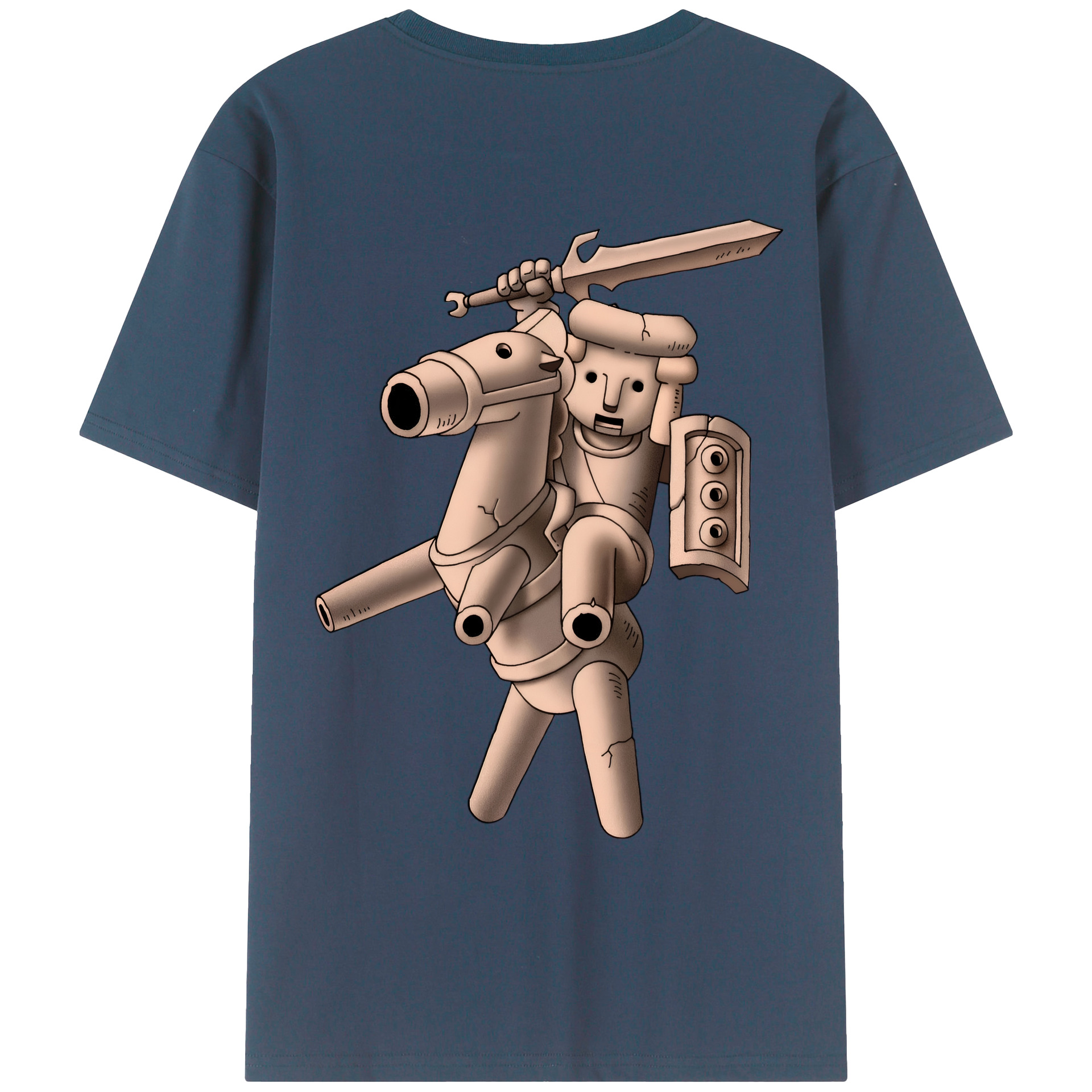 （画像用） ドラゴンクエスト Doragon Kuesuto Dragon Quest 綿100％ メンズ半袖Tシャツ（バックプリント） 通気性