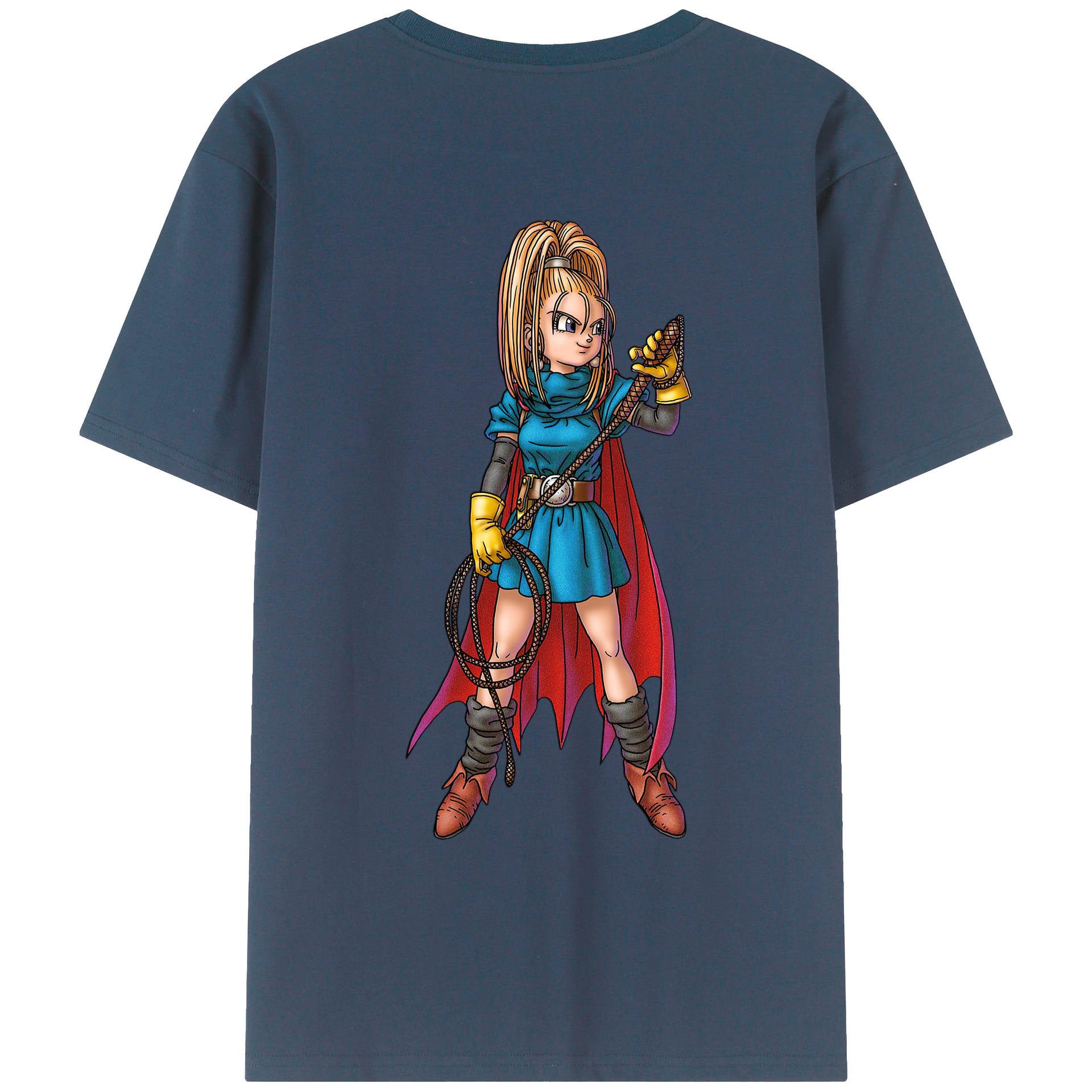 （画像用） ドラゴンクエスト Doragon Kuesuto Dragon Quest 綿100％ メンズ半袖Tシャツ（バックプリント） 通気性