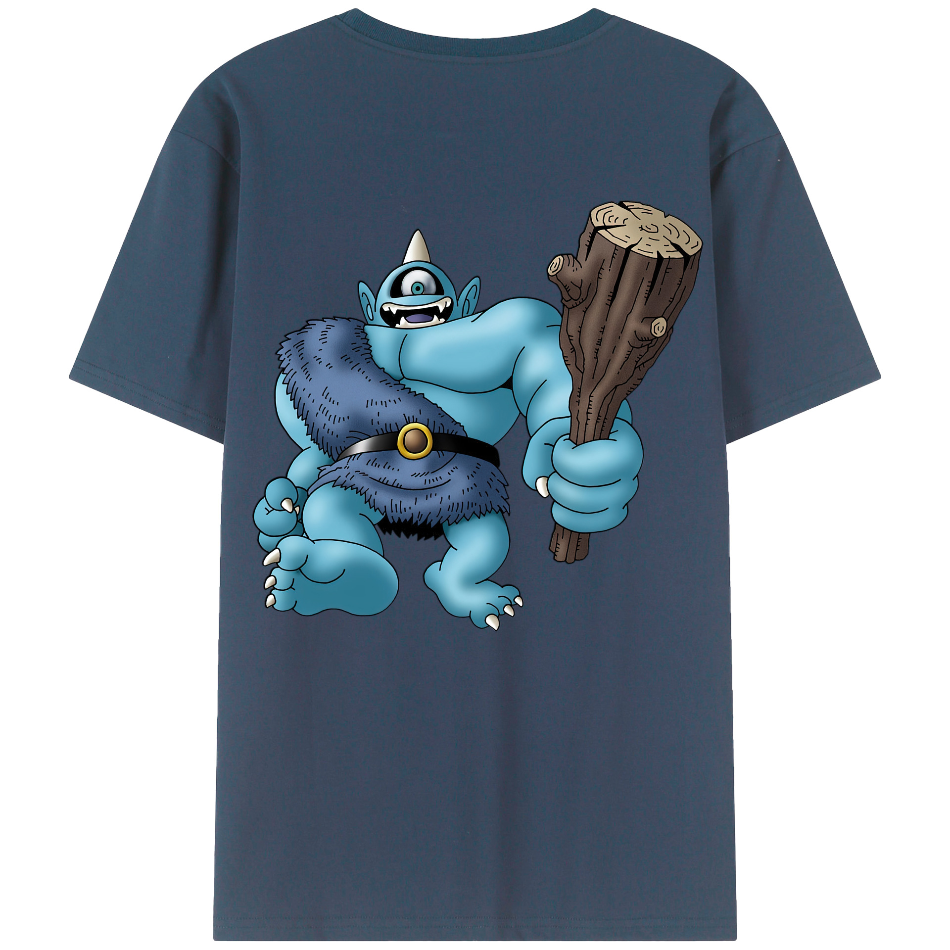 （画像用） ドラゴンクエスト Doragon Kuesuto Dragon Quest 綿100％ メンズ半袖Tシャツ（バックプリント） 通気性