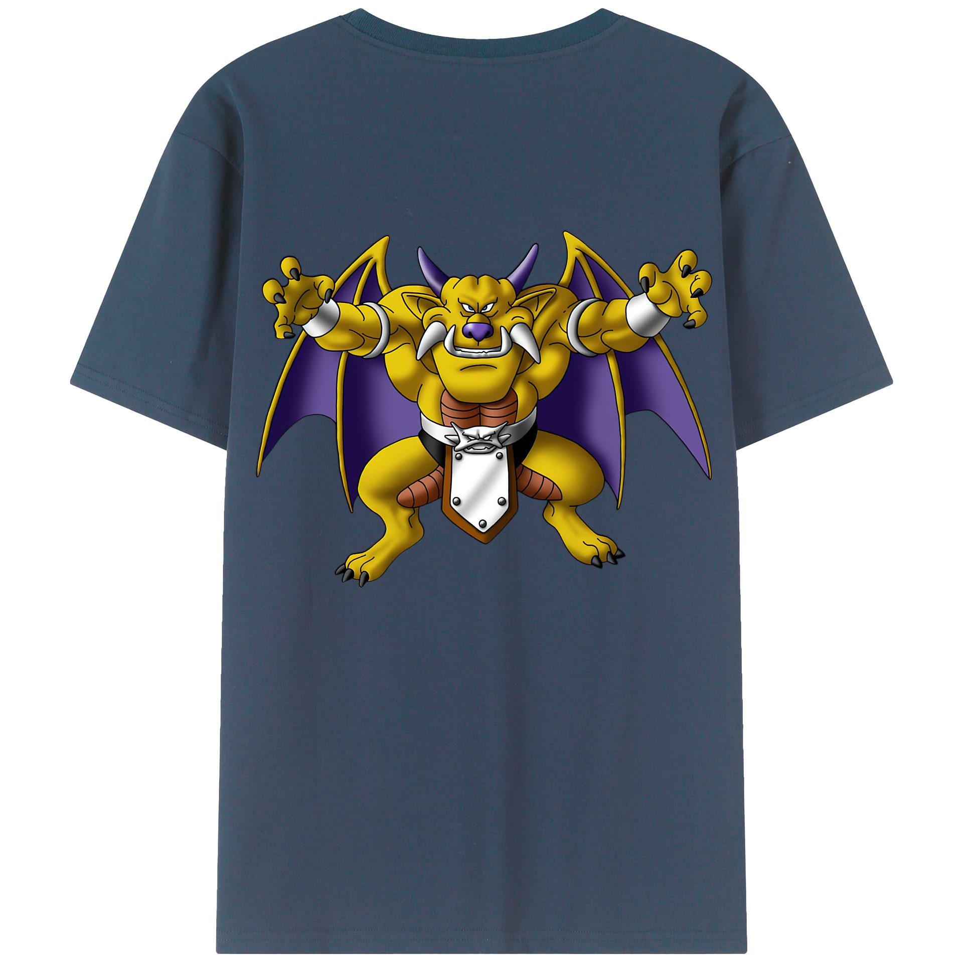 （画像用） ドラゴンクエスト Doragon Kuesuto Dragon Quest 綿100％ メンズ半袖Tシャツ（バックプリント） 通気性