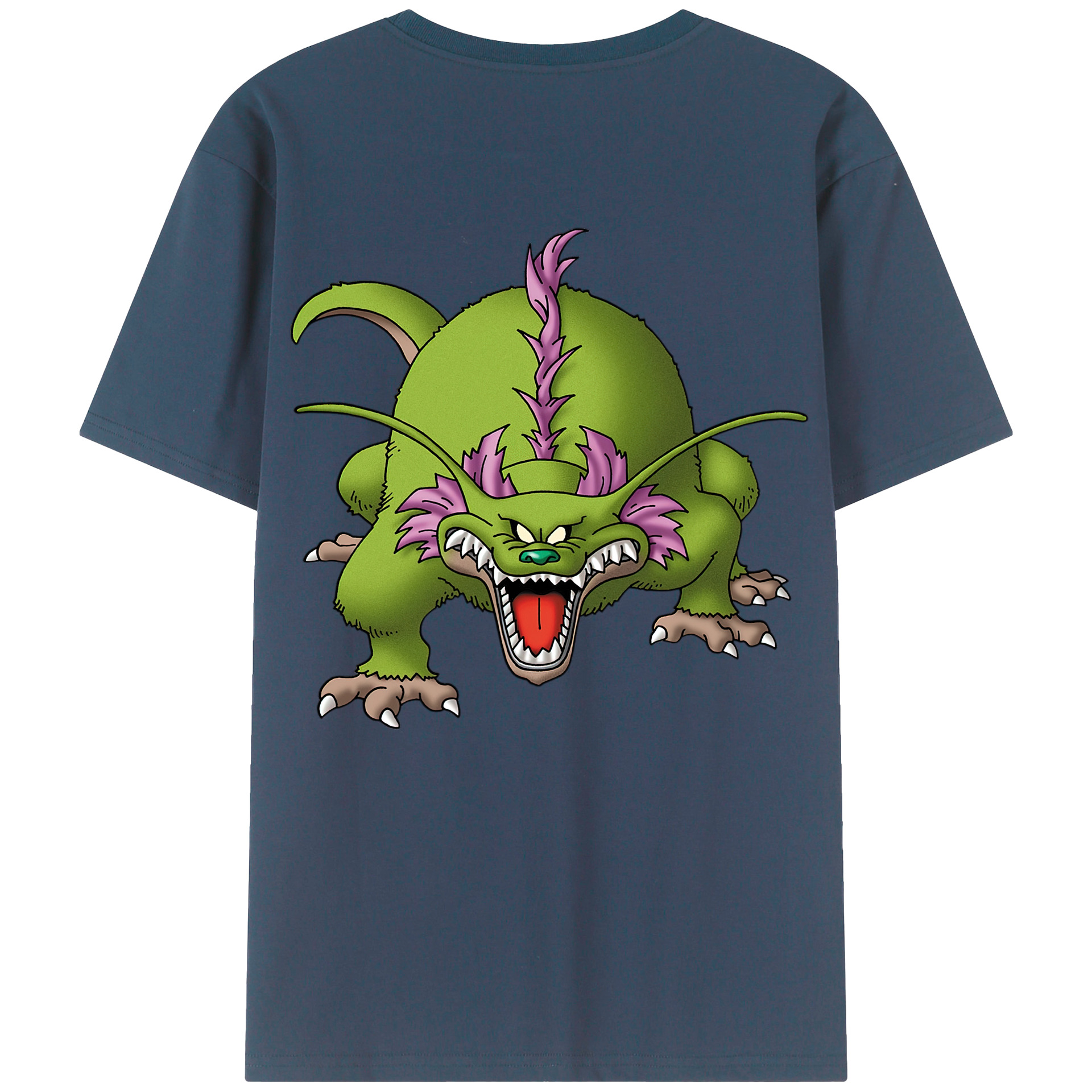 （画像用） ドラゴンクエスト Doragon Kuesuto Dragon Quest 綿100％ メンズ半袖Tシャツ（バックプリント） 通気性