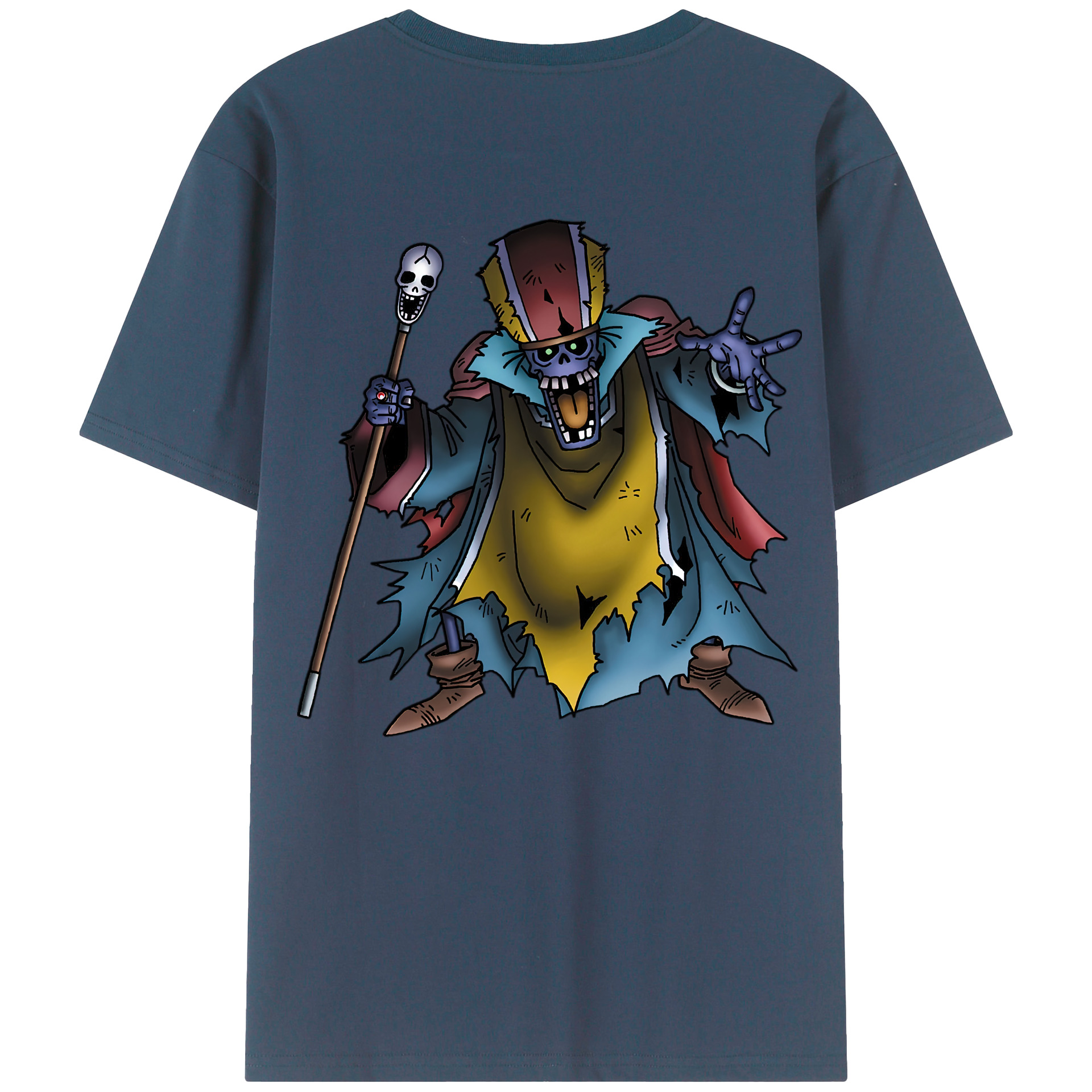 （画像用） ドラゴンクエスト Doragon Kuesuto Dragon Quest 綿100％ メンズ半袖Tシャツ（バックプリント） 通気性